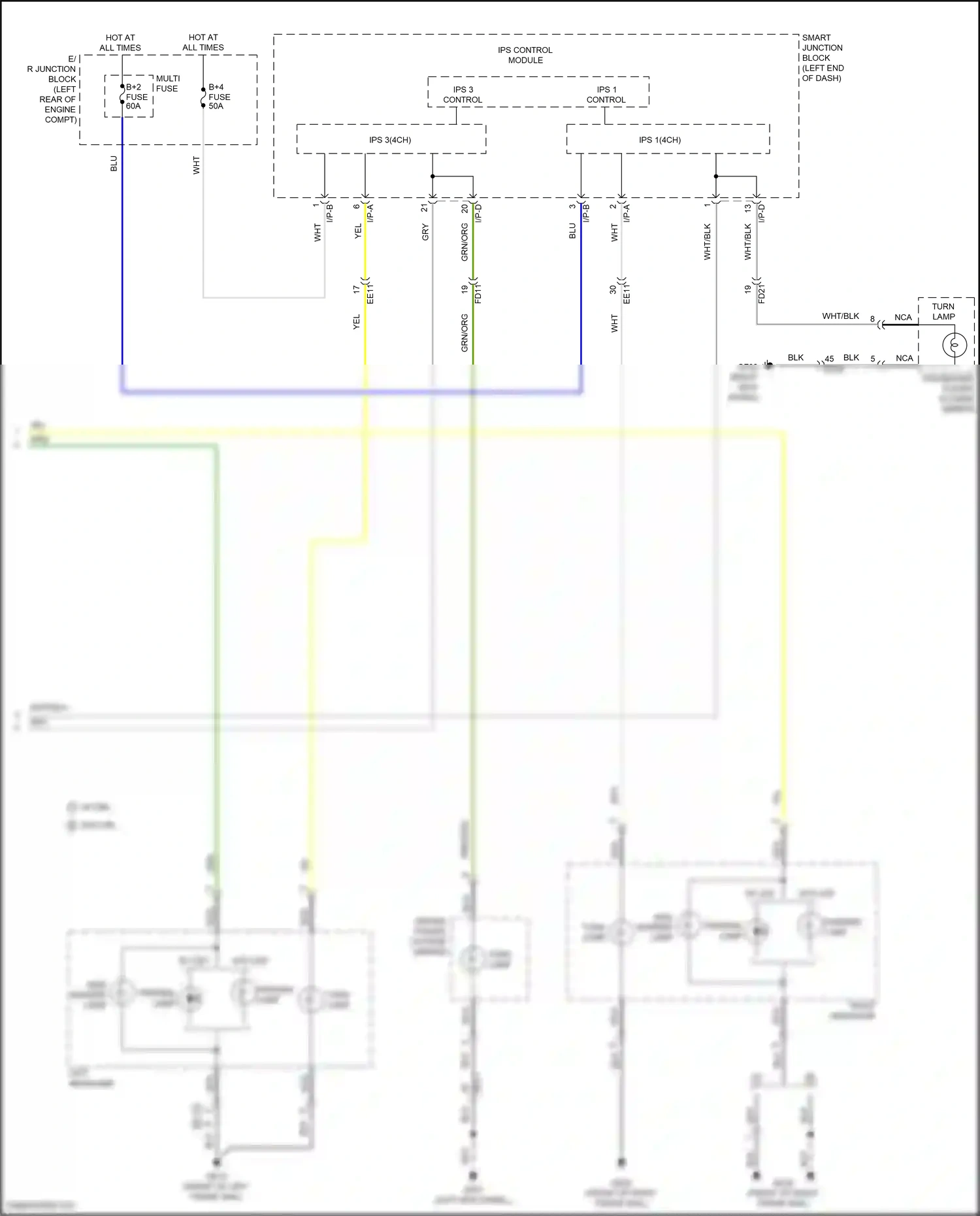 Wiring diagram ips control module for Hyundai Grand Santa Fe III facelift (2015-2018) (35 of 38)