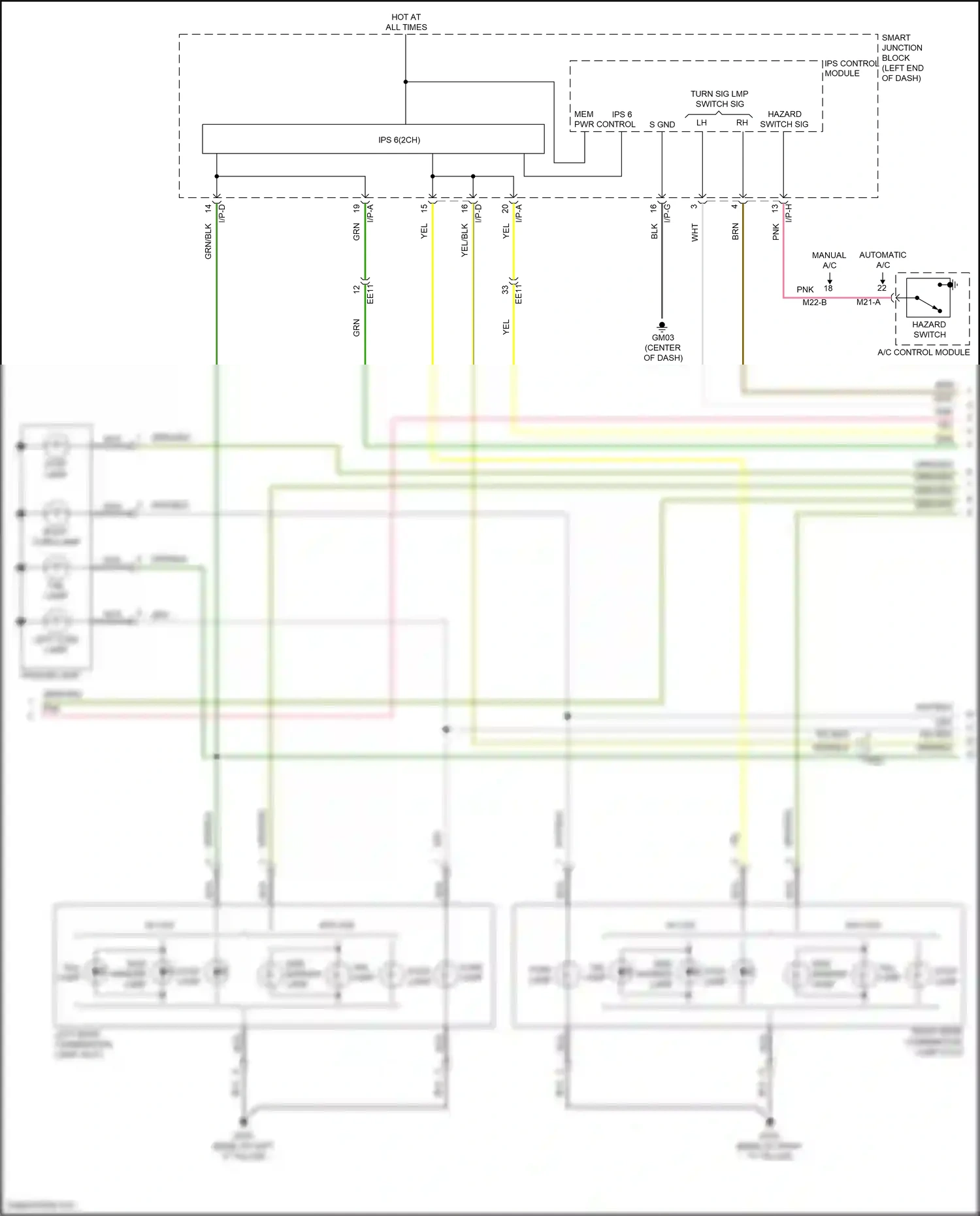 Wiring diagram ips control module for Hyundai Grand Santa Fe III facelift (2015-2018) (34 of 38)