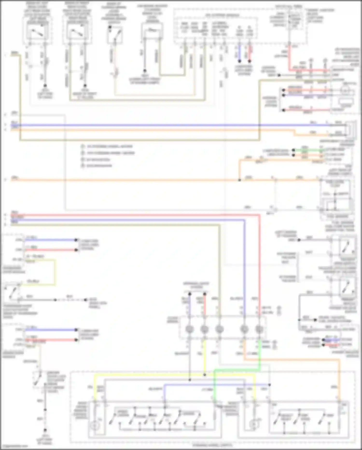 Wiring diagram tail- lr rr dr dr gate open sw sw brk sw sig sig sens sw for Hyundai Grand Santa Fe III facelift (2015-2018) (2 of 2)