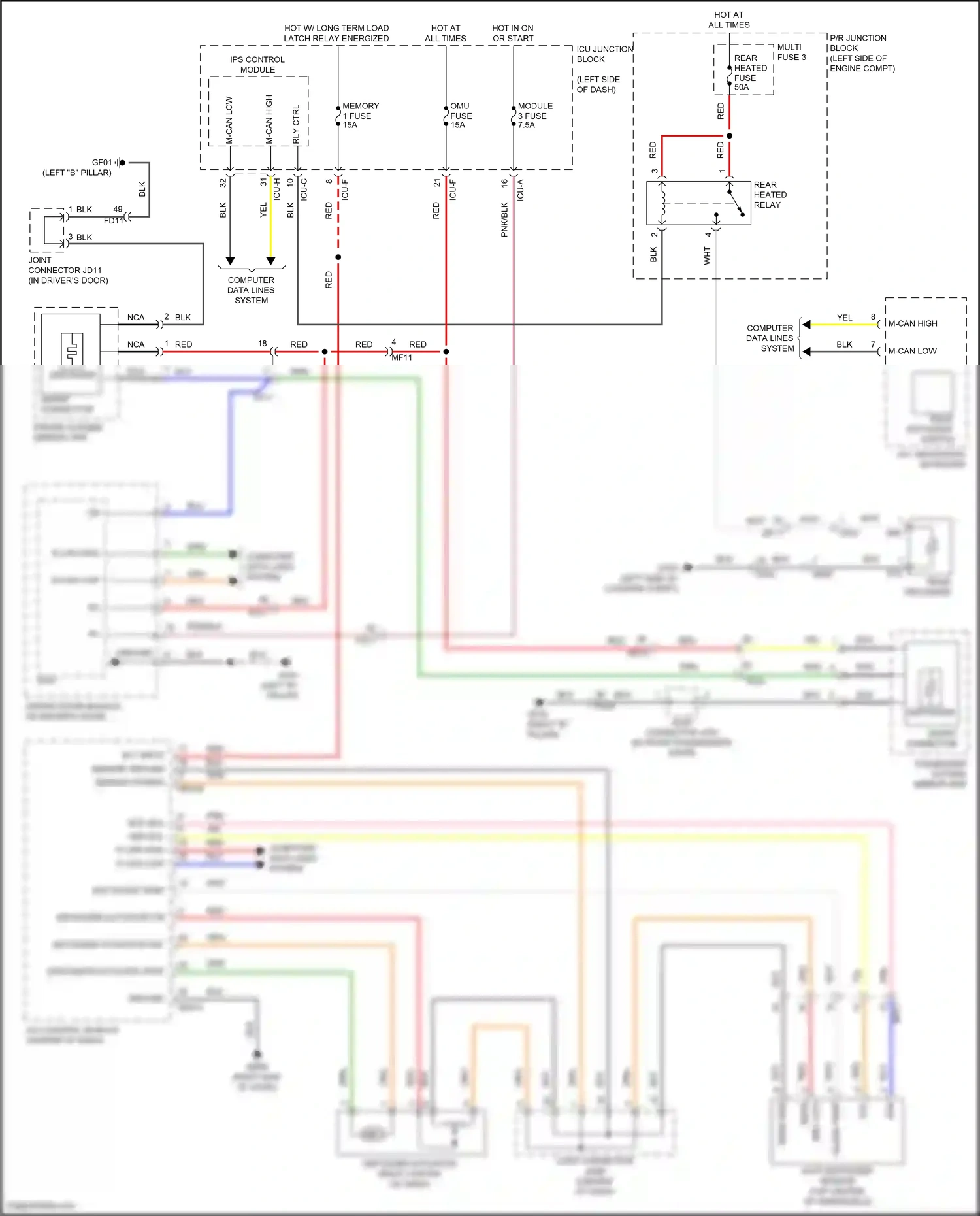 Wiring diagram computer data lines system for Hyundai IONIQ 5 I (2021-2024) (82 of 111)