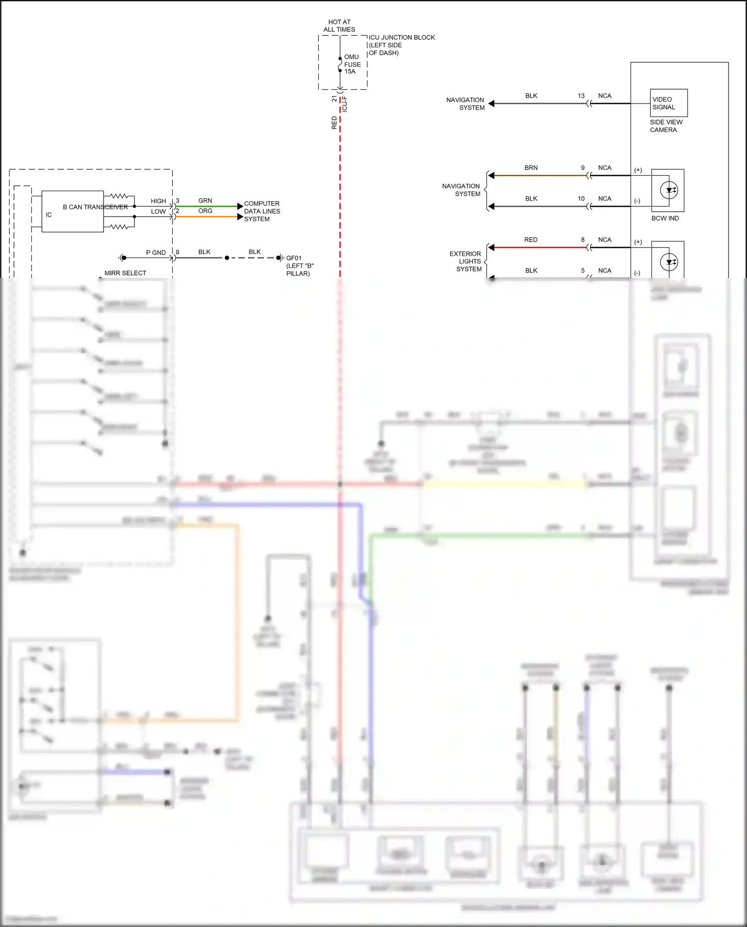 Wiring diagram computer data lines system for Hyundai IONIQ 5 I (2021-2024) (89 of 111)