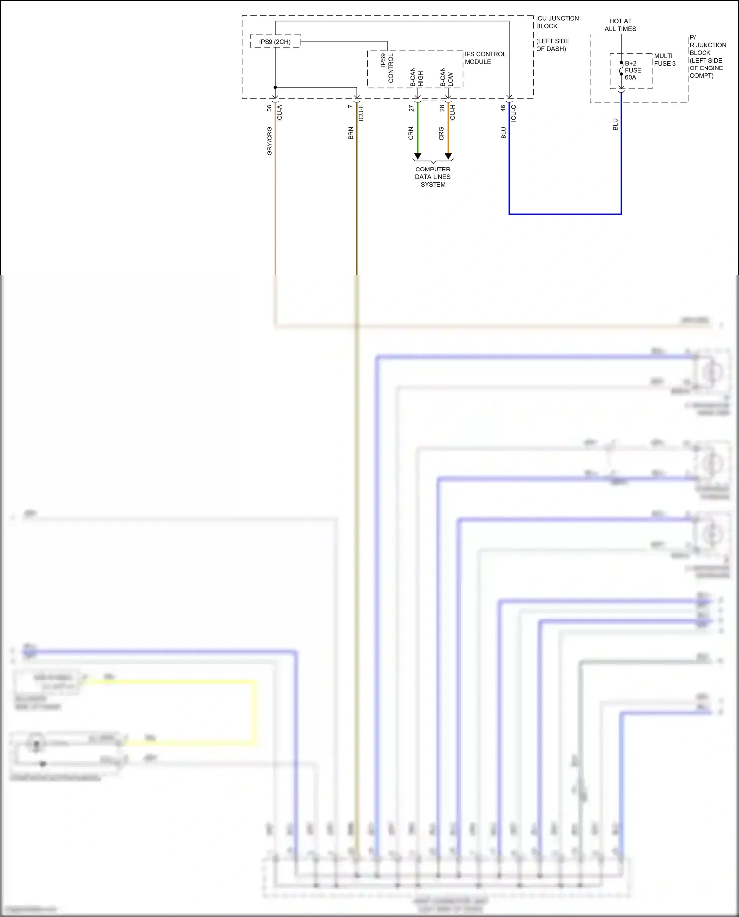 Wiring diagram computer data lines system for Hyundai IONIQ 5 I (2021-2024) (35 of 111)