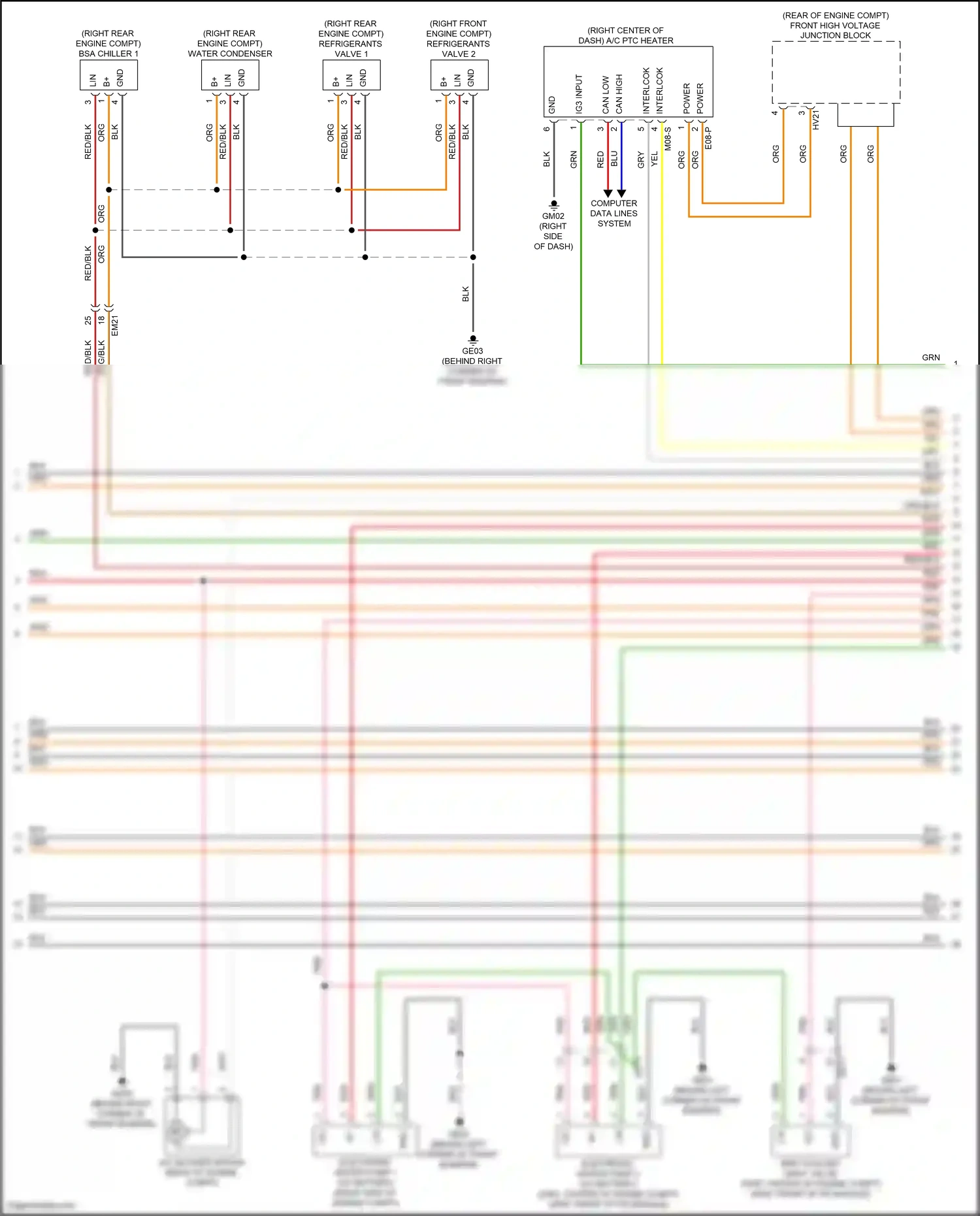 Wiring diagram computer data lines system for Hyundai IONIQ 5 I (2021-2024) (13 of 111)