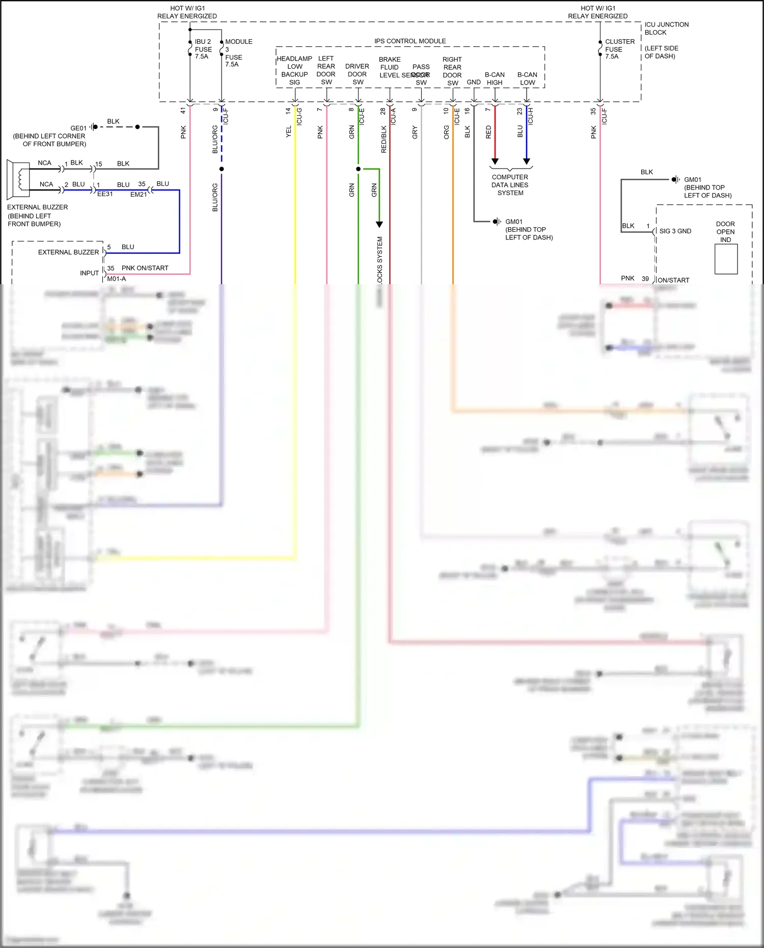Wiring diagram computer data lines system for Hyundai IONIQ 5 I (2021-2024) (62 of 111)