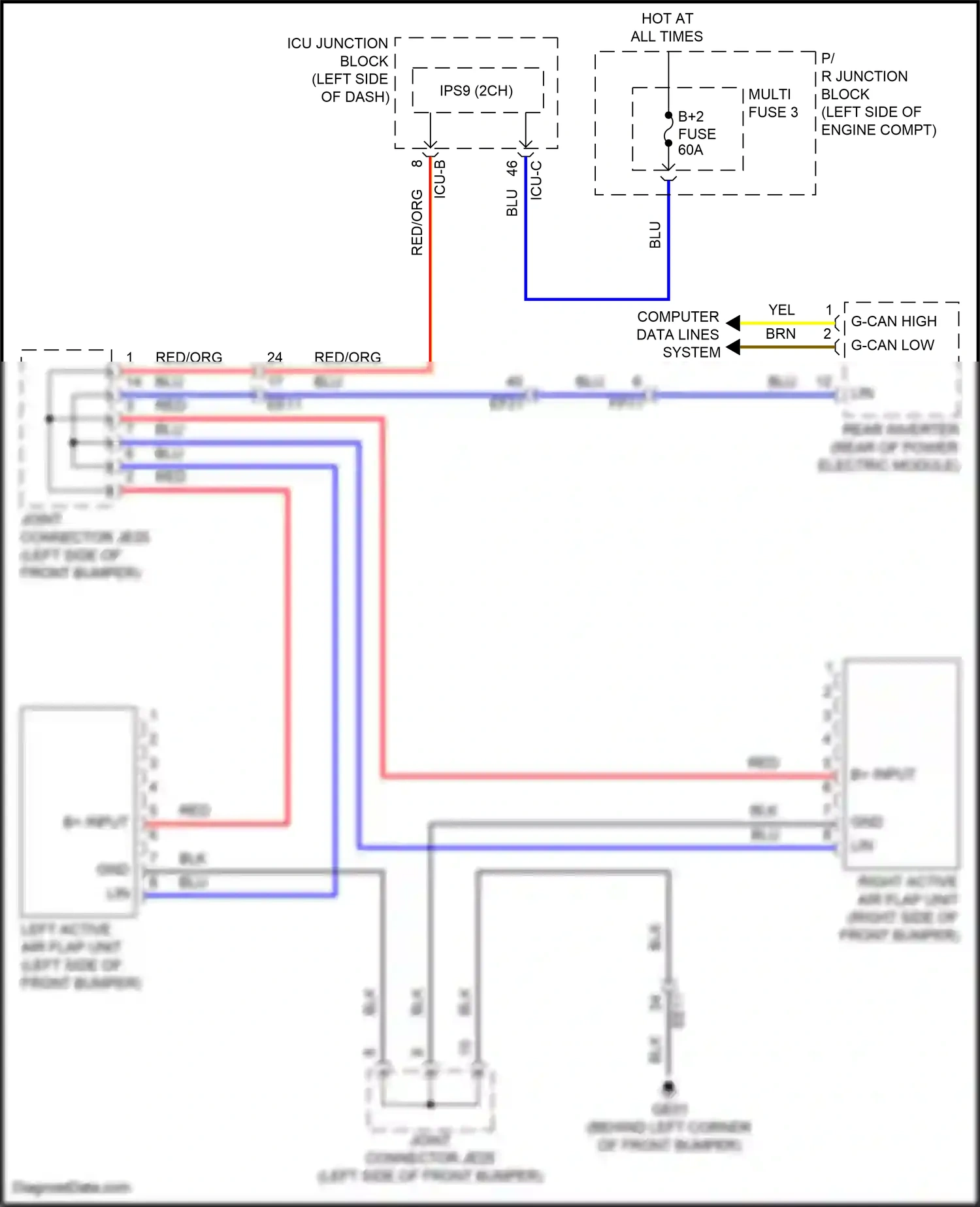 Wiring diagram computer data lines system for Hyundai IONIQ 5 I (2021-2024) (61 of 111)