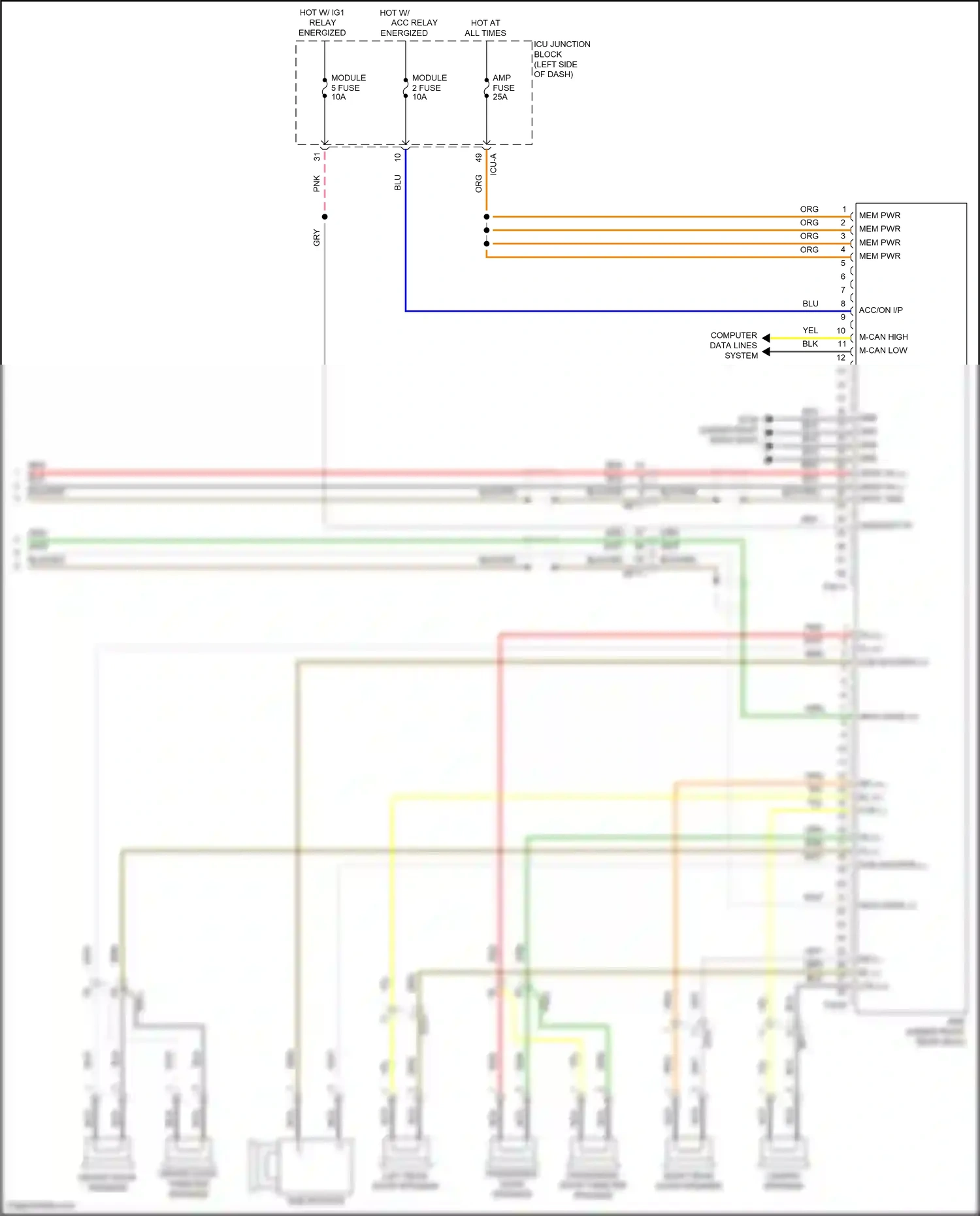 Wiring diagram computer data lines system for Hyundai IONIQ 5 I (2021-2024) (76 of 111)