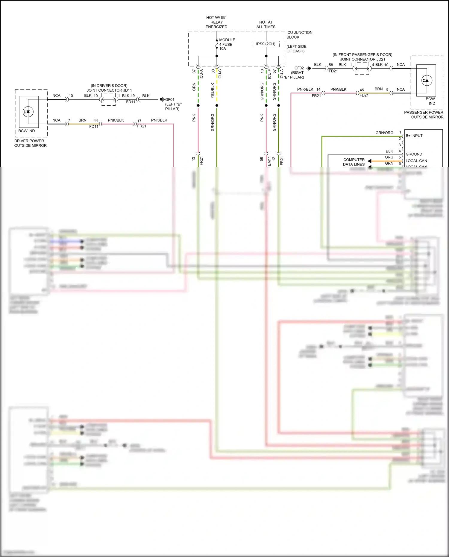 Wiring diagram computer data lines system for Hyundai IONIQ 5 I (2021-2024) (71 of 111)