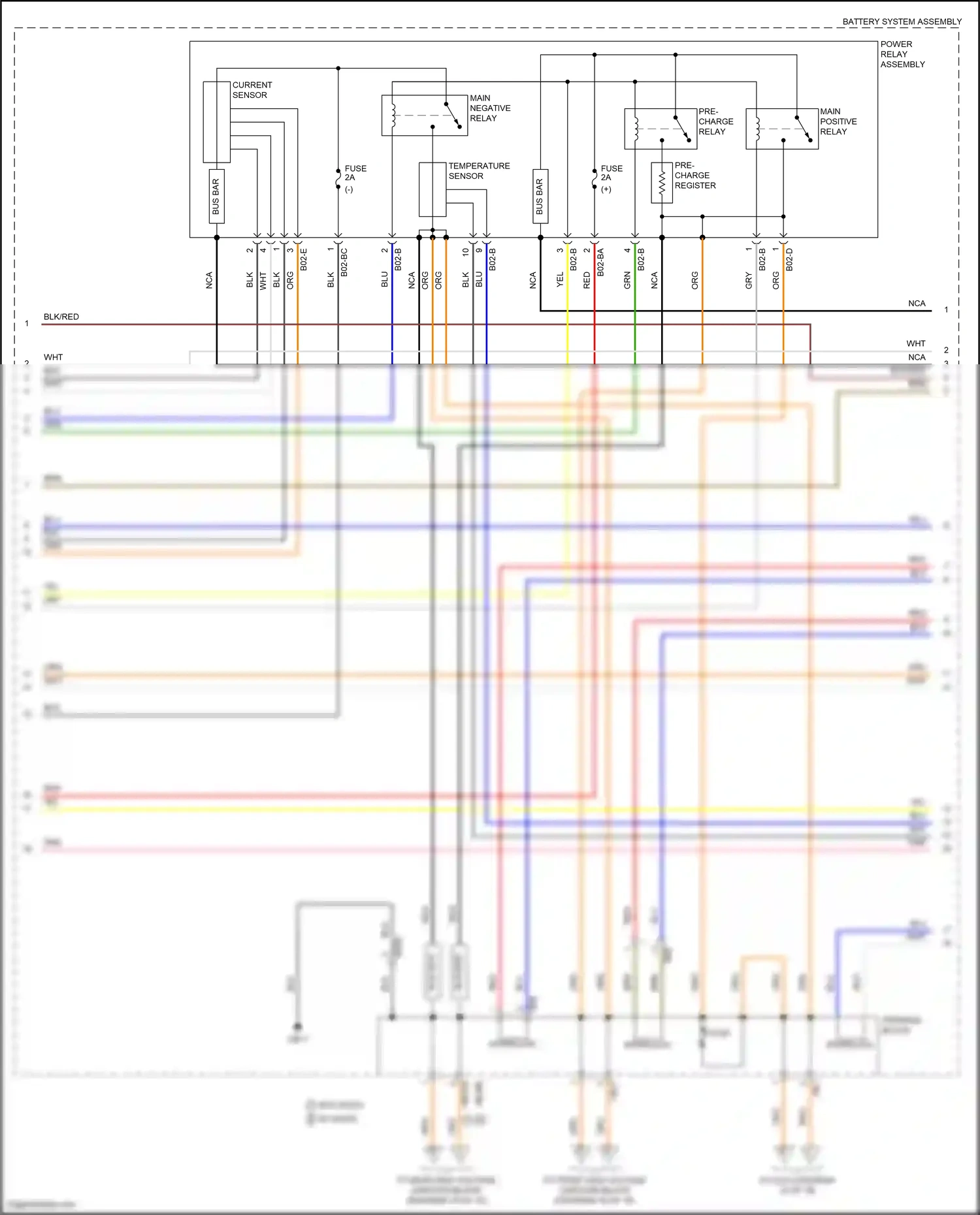 Wiring diagram current sensor for Hyundai IONIQ 5 I (2021-2024) (1 of 2)