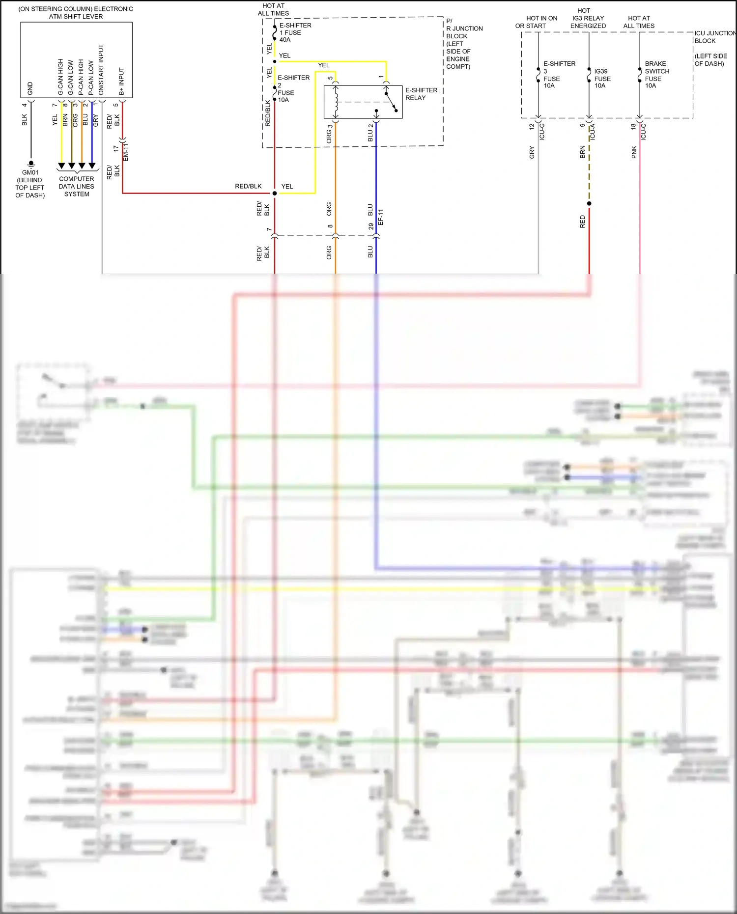Wiring diagram encoder a for Hyundai IONIQ 5 I (2021-2024) (1 of 2)