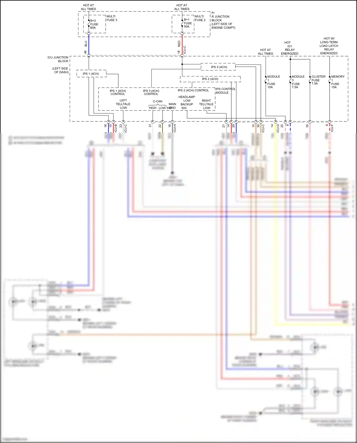 Wiring diagram ips control module for Hyundai IONIQ 5 I (2021-2024) (1 of 47)
