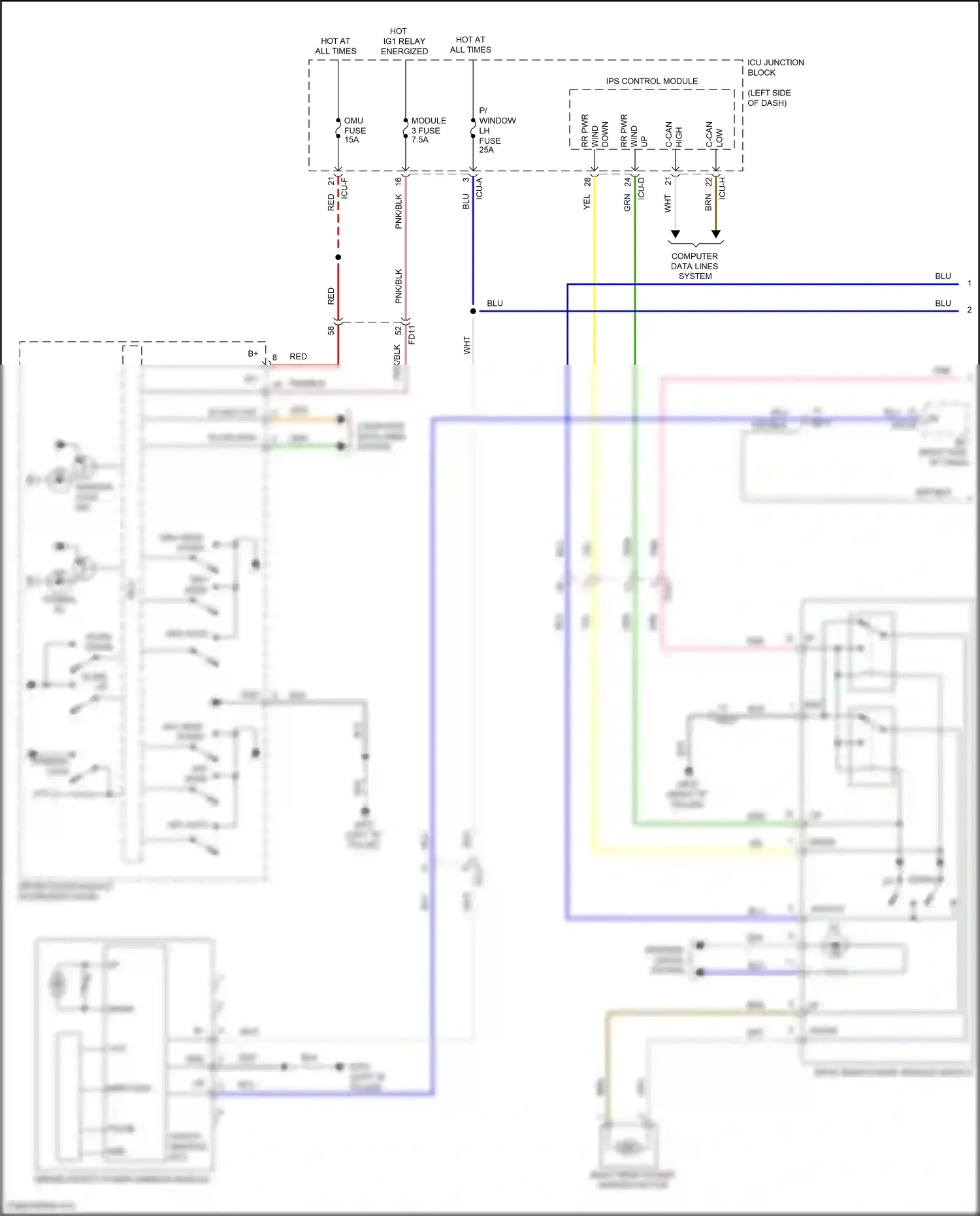 Wiring diagram ips control module for Hyundai IONIQ 5 I (2021-2024) (19 of 47)