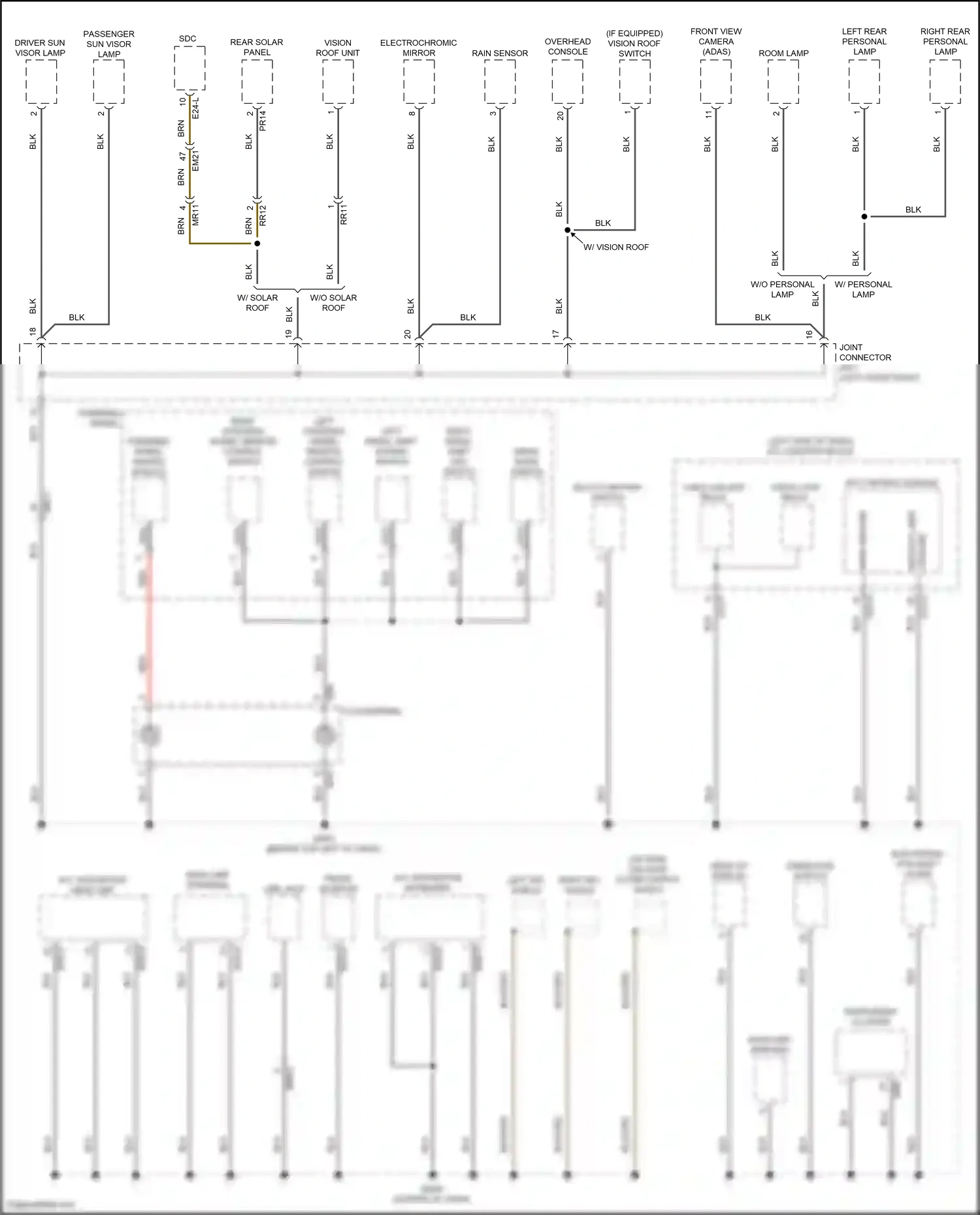 Wiring diagram multi- function switch for Hyundai IONIQ 5 I (2021-2024) (4 of 11)