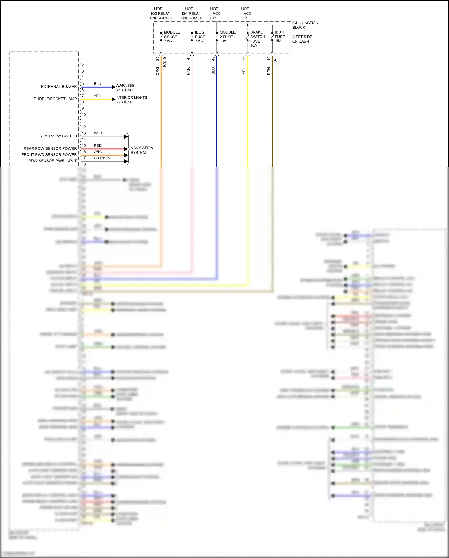 Wiring diagram shift interlock system for Hyundai IONIQ 5 I (2021-2024) (1 of 3)