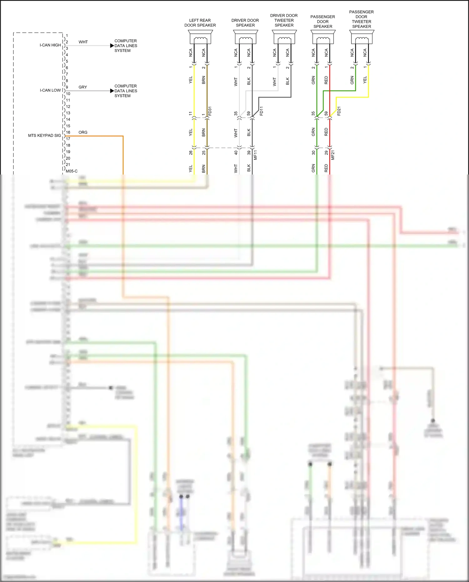 Wiring diagram tailgate outer switch for Hyundai IONIQ 5 I (2021-2024) (4 of 9)
