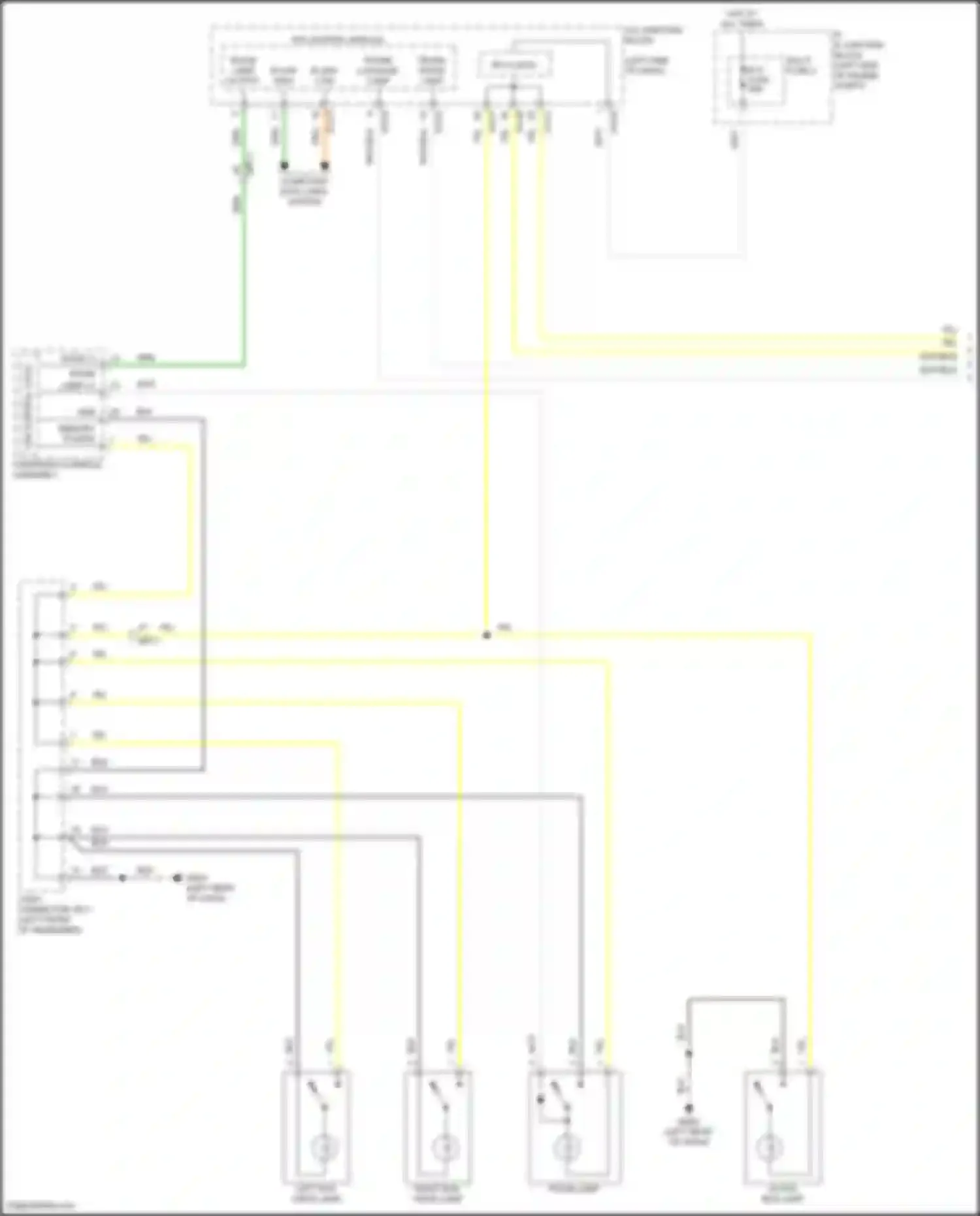 IONIQ 6 Hyundai I (2022-2024): Courtesy lamps circuit (1 of 4)