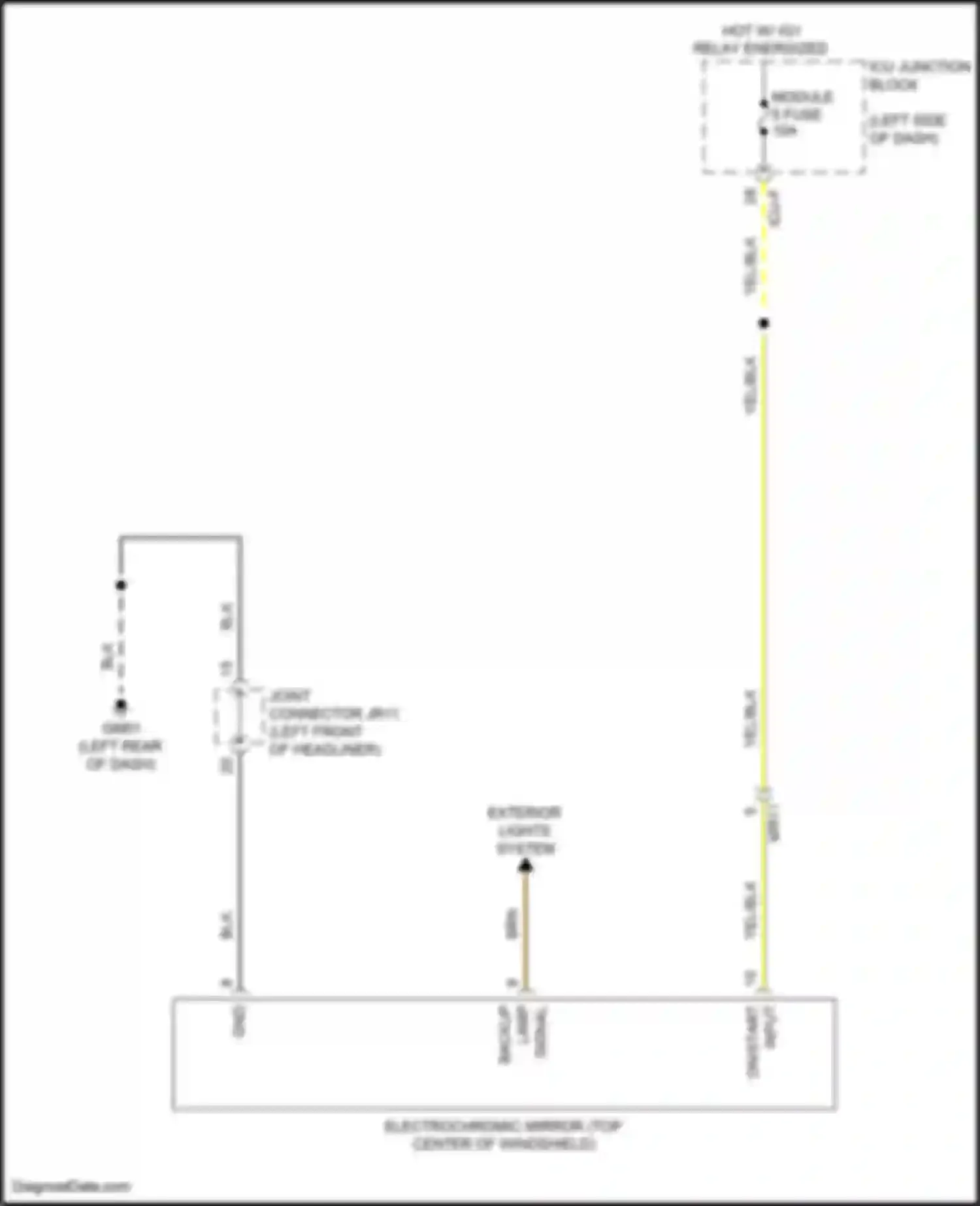IONIQ 6 Hyundai I (2022-2024): Electrochromic mirror circuit