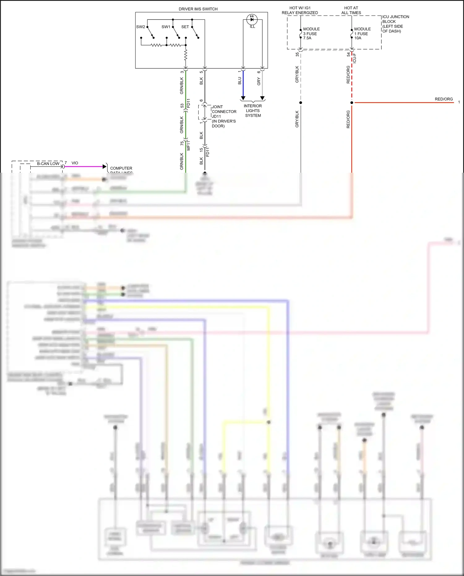 Wiring diagram computer data lines system for Hyundai IONIQ 6 I (2022-2024) (15 of 119)