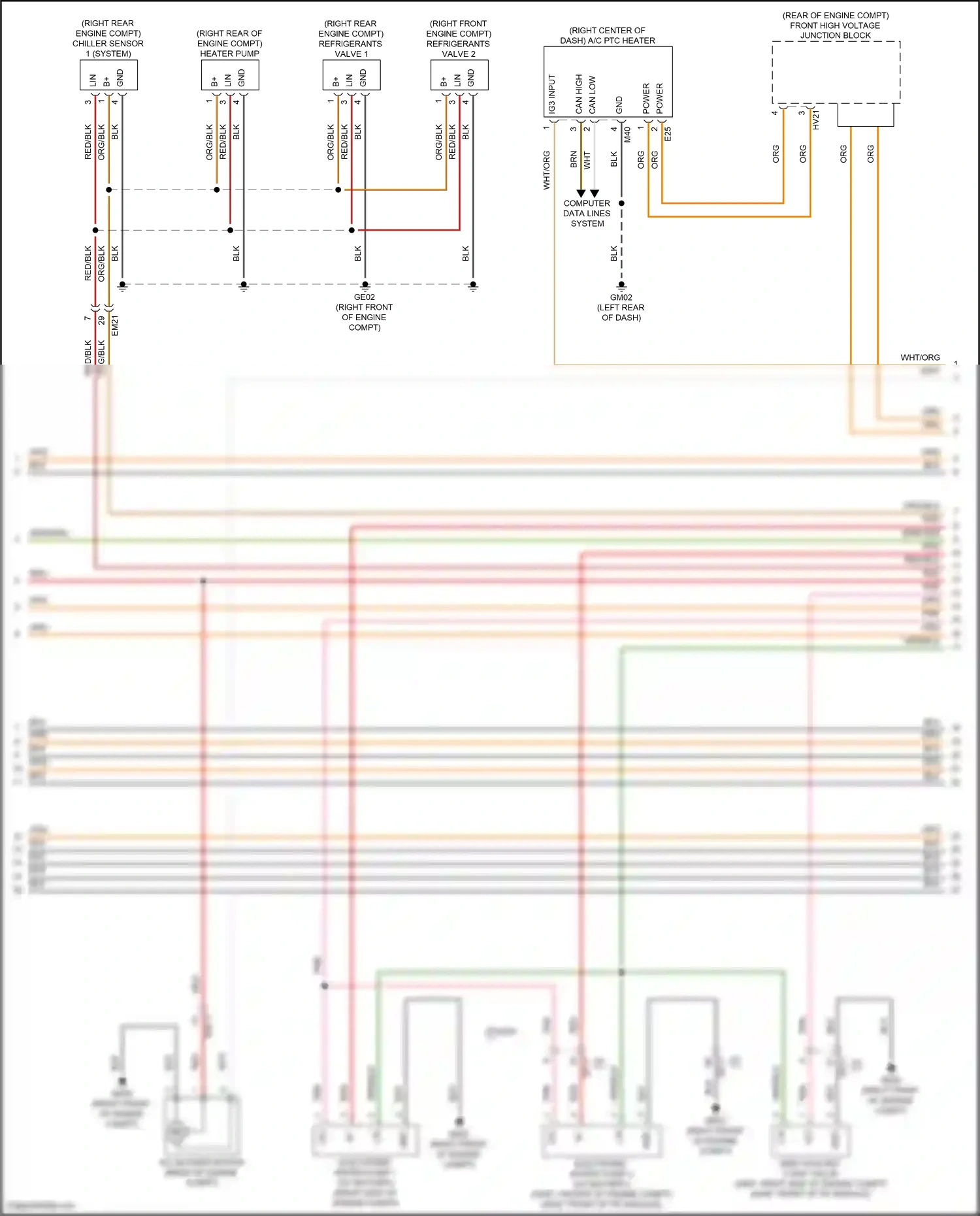 Wiring diagram computer data lines system for Hyundai IONIQ 6 I (2022-2024) (62 of 119)
