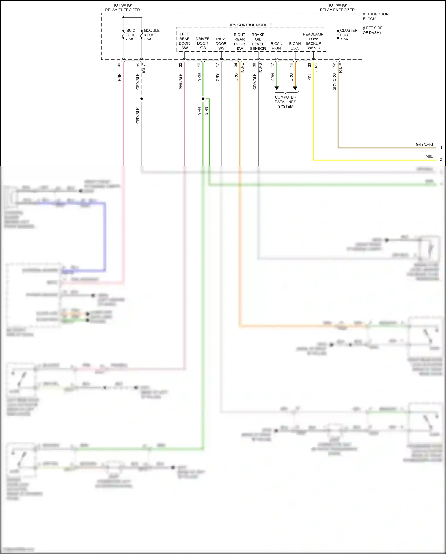 Wiring diagram computer data lines system for Hyundai IONIQ 6 I (2022-2024) (93 of 119)