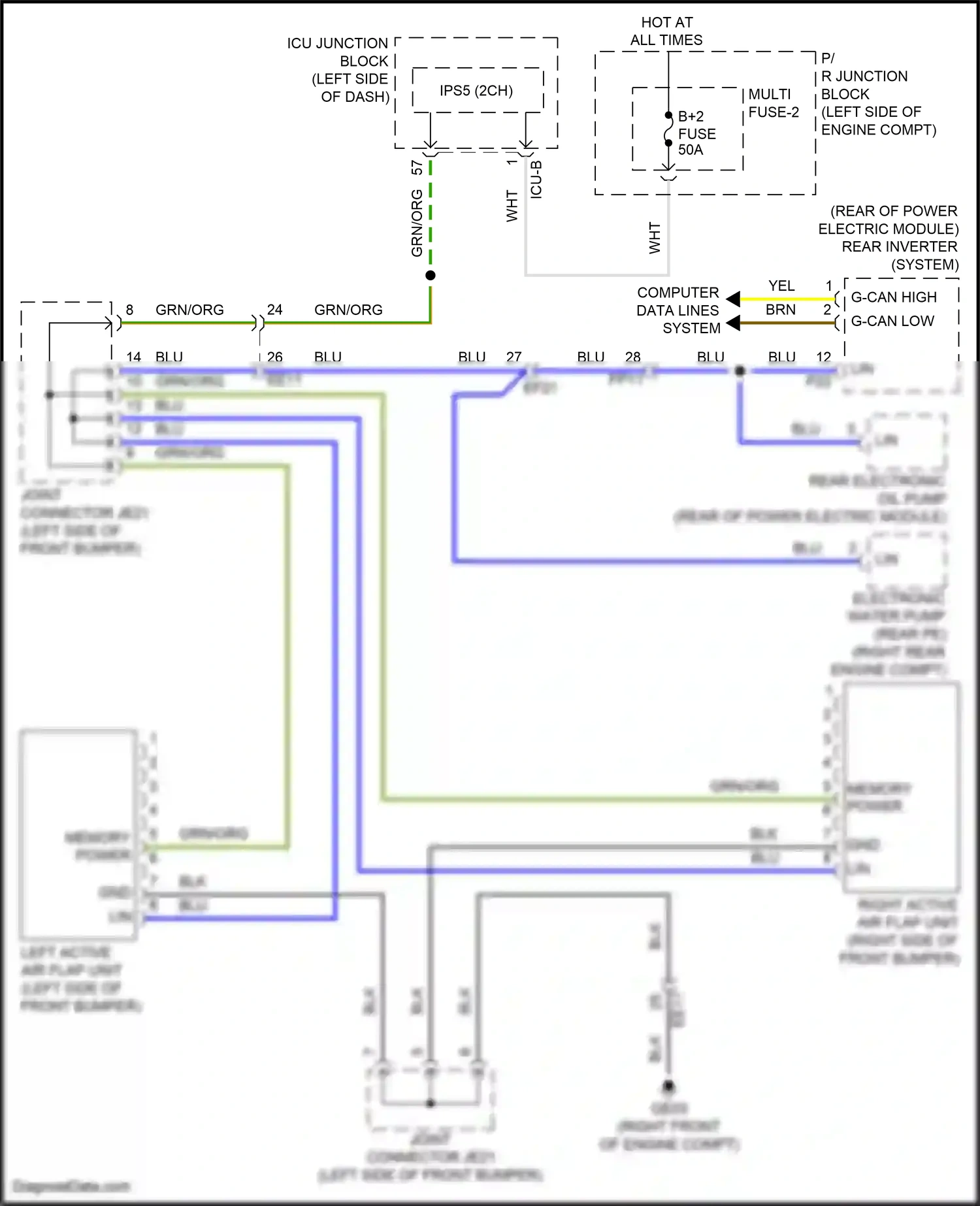 Wiring diagram computer data lines system for Hyundai IONIQ 6 I (2022-2024) (1 of 119)