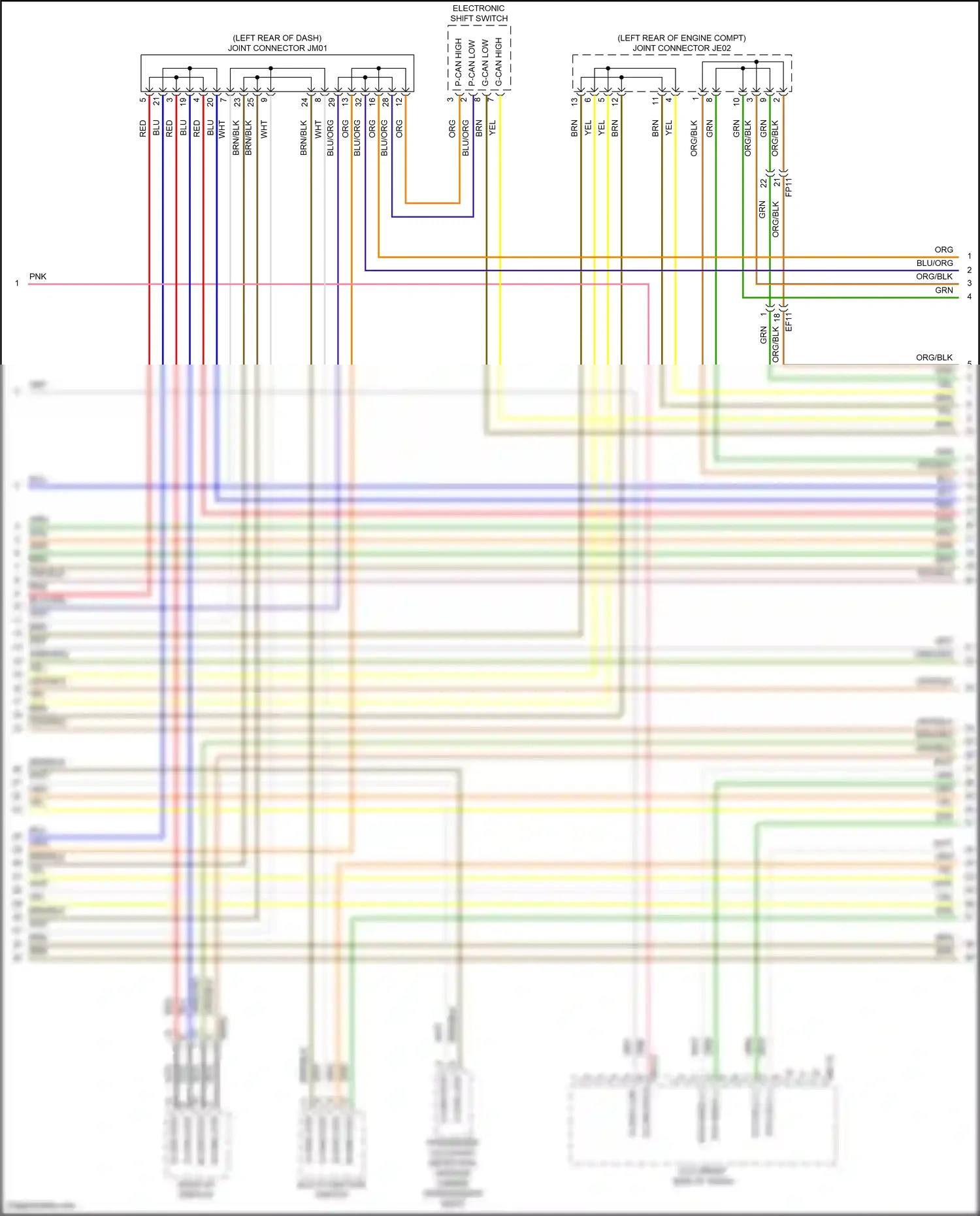Wiring diagram multi- function switch for Hyundai IONIQ 6 I (2022-2024) (2 of 12)