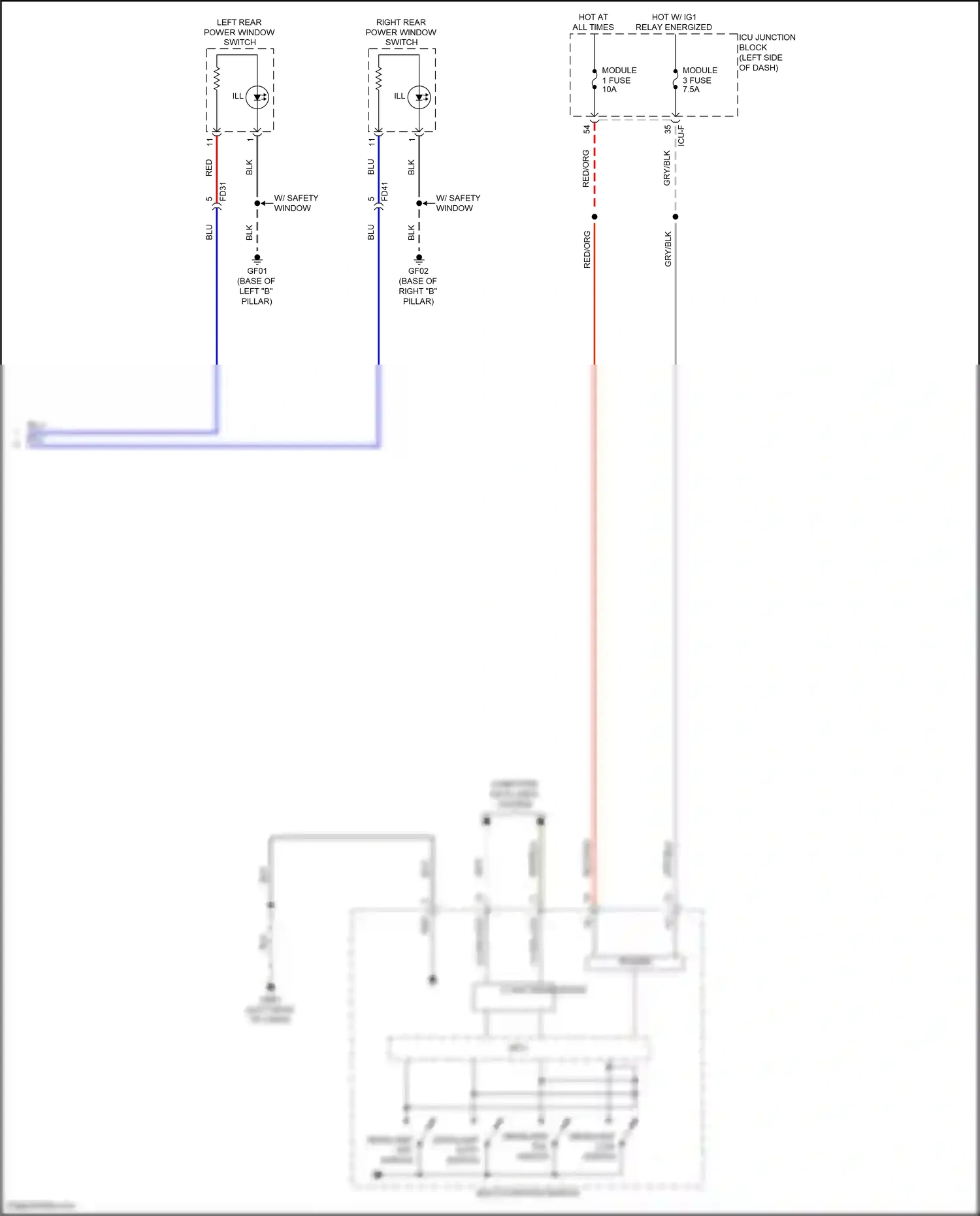 Wiring diagram multi- function switch for Hyundai IONIQ 6 I (2022-2024) (6 of 12)