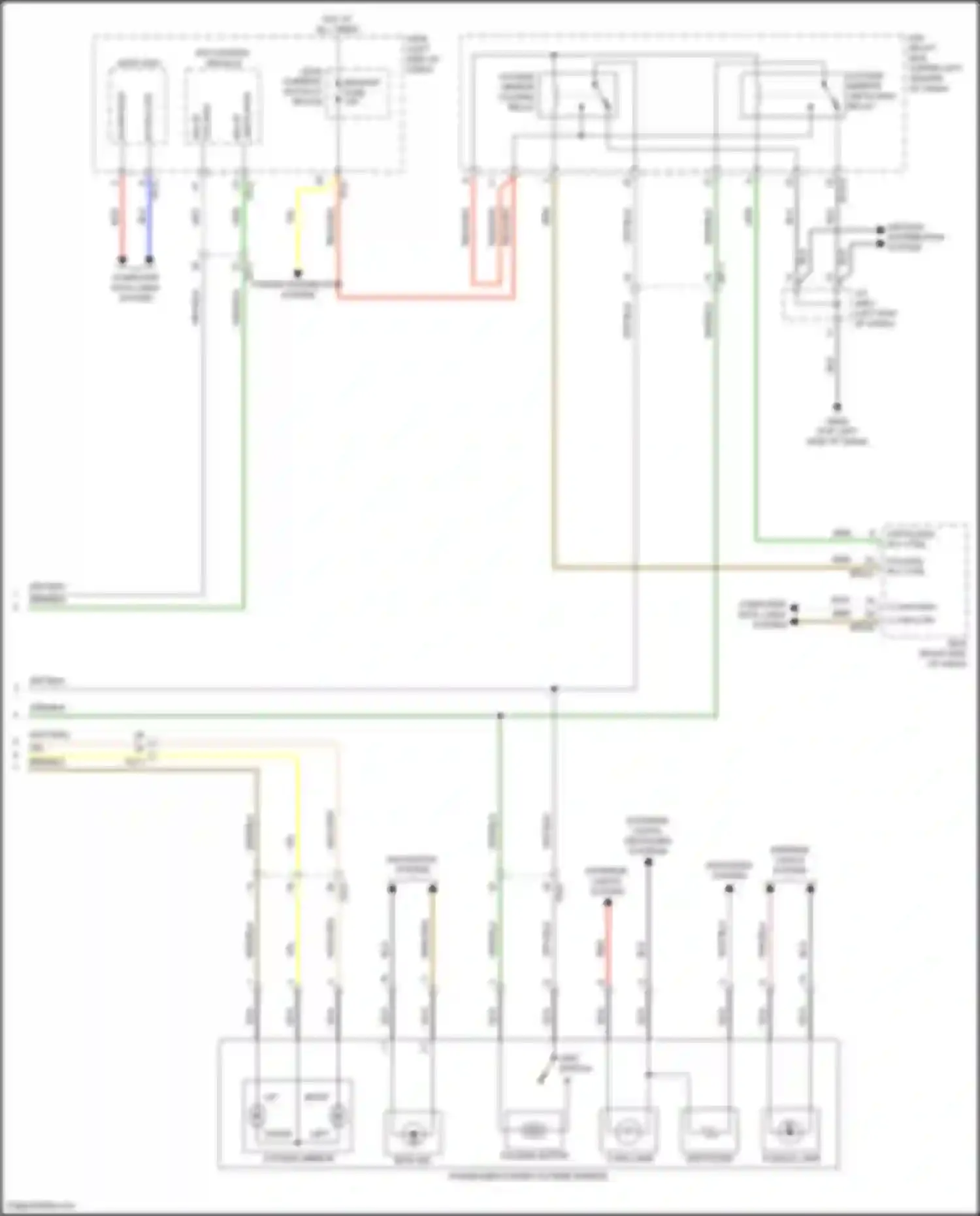 IONIQ Hyundai I (2016-2024): Power mirrors circuit, except electric (2 of 2)