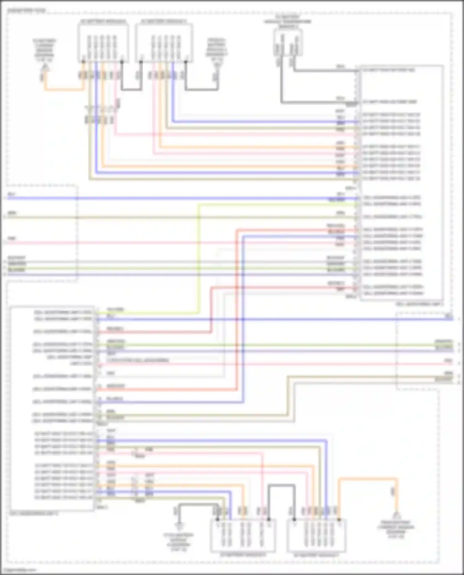 Wiring diagram cell monitoring unit 3 txpl for Hyundai IONIQ I (2016-2024) (1 of 1)