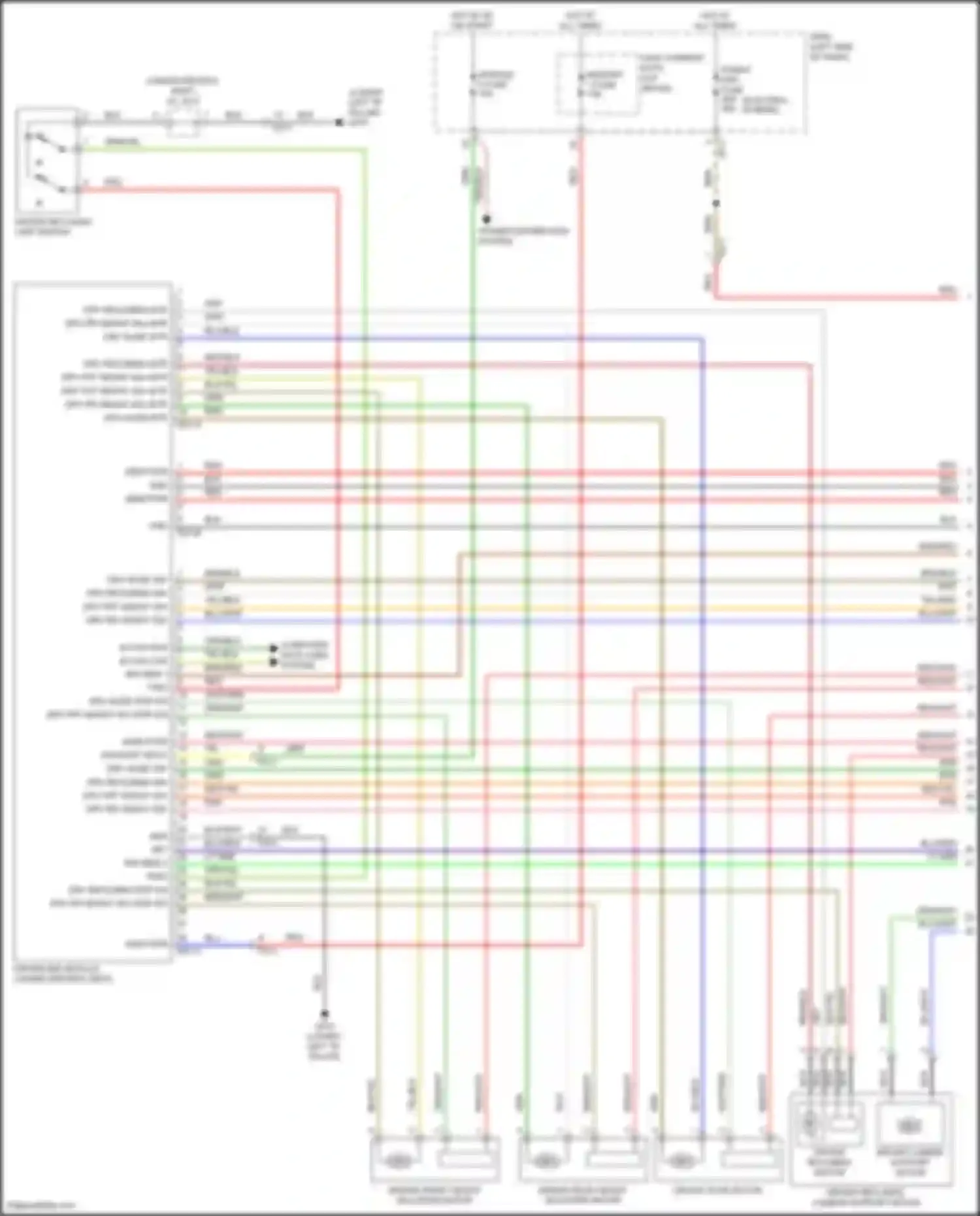 Wiring diagram driver front height adjuster motor for Hyundai IONIQ I (2016-2024) (1 of 2)