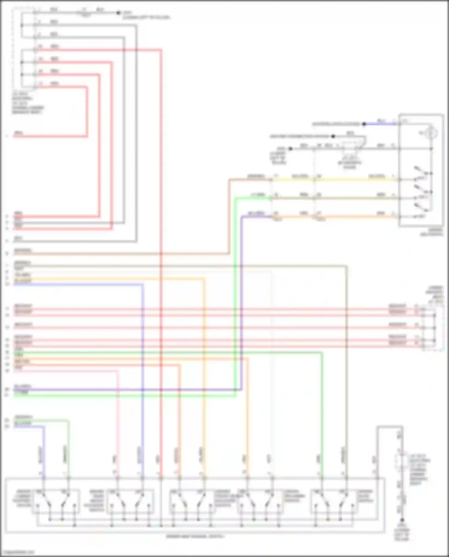Wiring diagram driver reclining switch for Hyundai IONIQ I (2016-2024) (1 of 1)