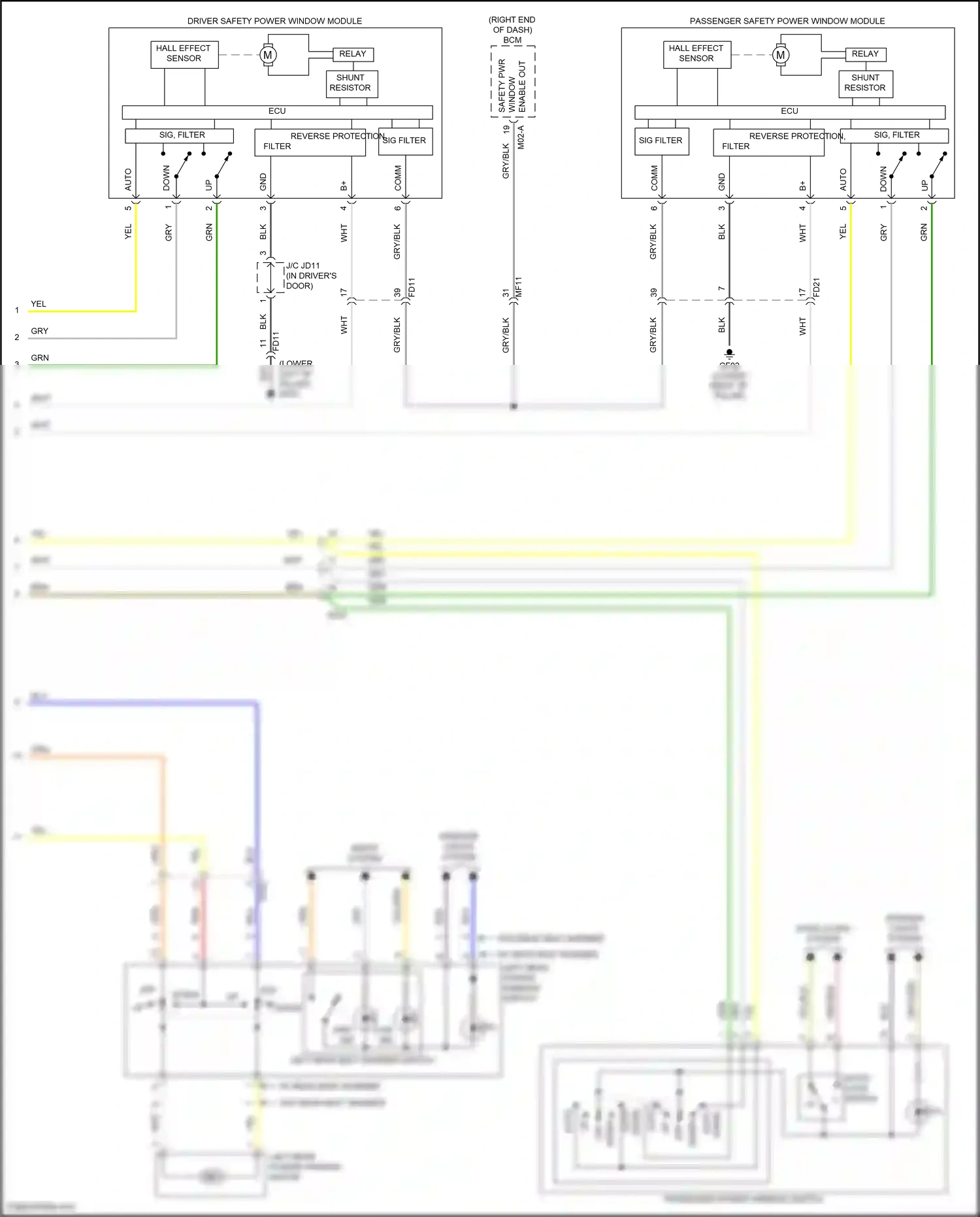 Hyundai IONIQ I (2016-2024) hall effect sensor wiring diagram  (2 of 2)