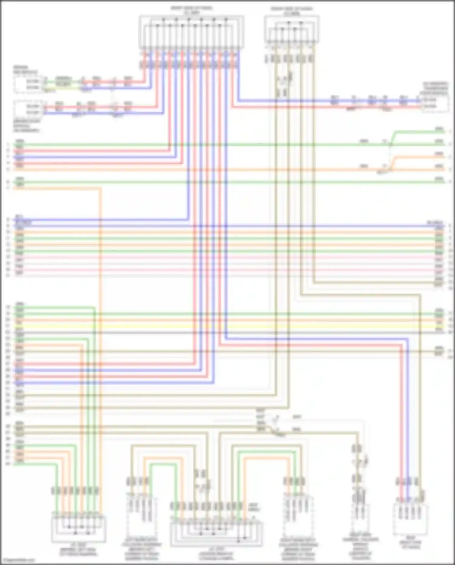 Wiring diagram left blind-spot collision warning for Hyundai IONIQ I (2016-2024) (1 of 2)