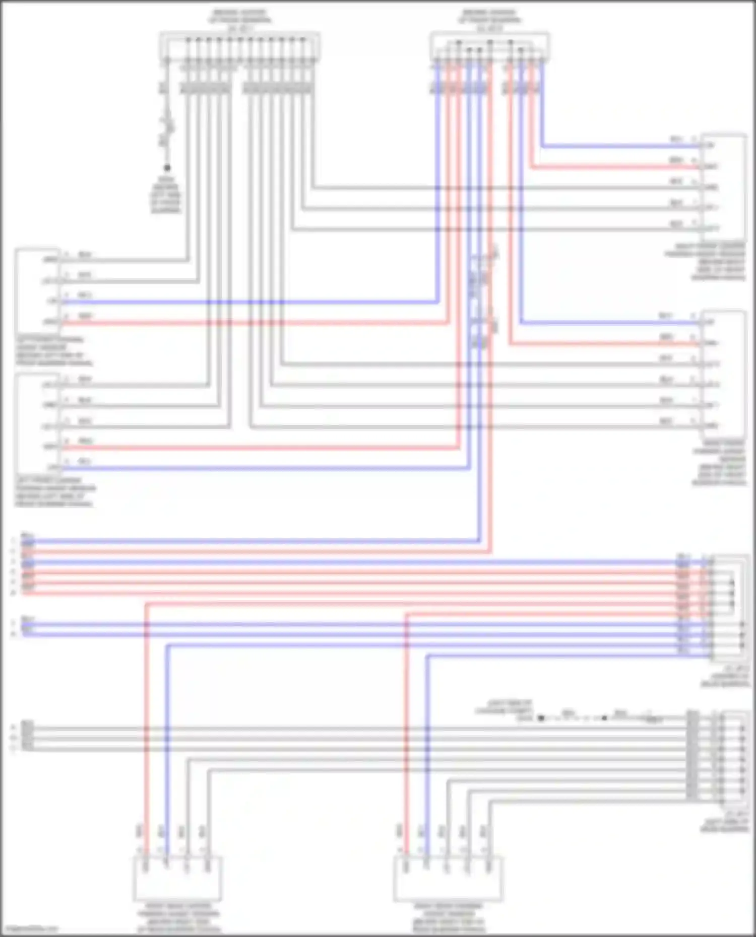 Wiring diagram left front parking assist sensor for Hyundai IONIQ I (2016-2024) (1 of 2)