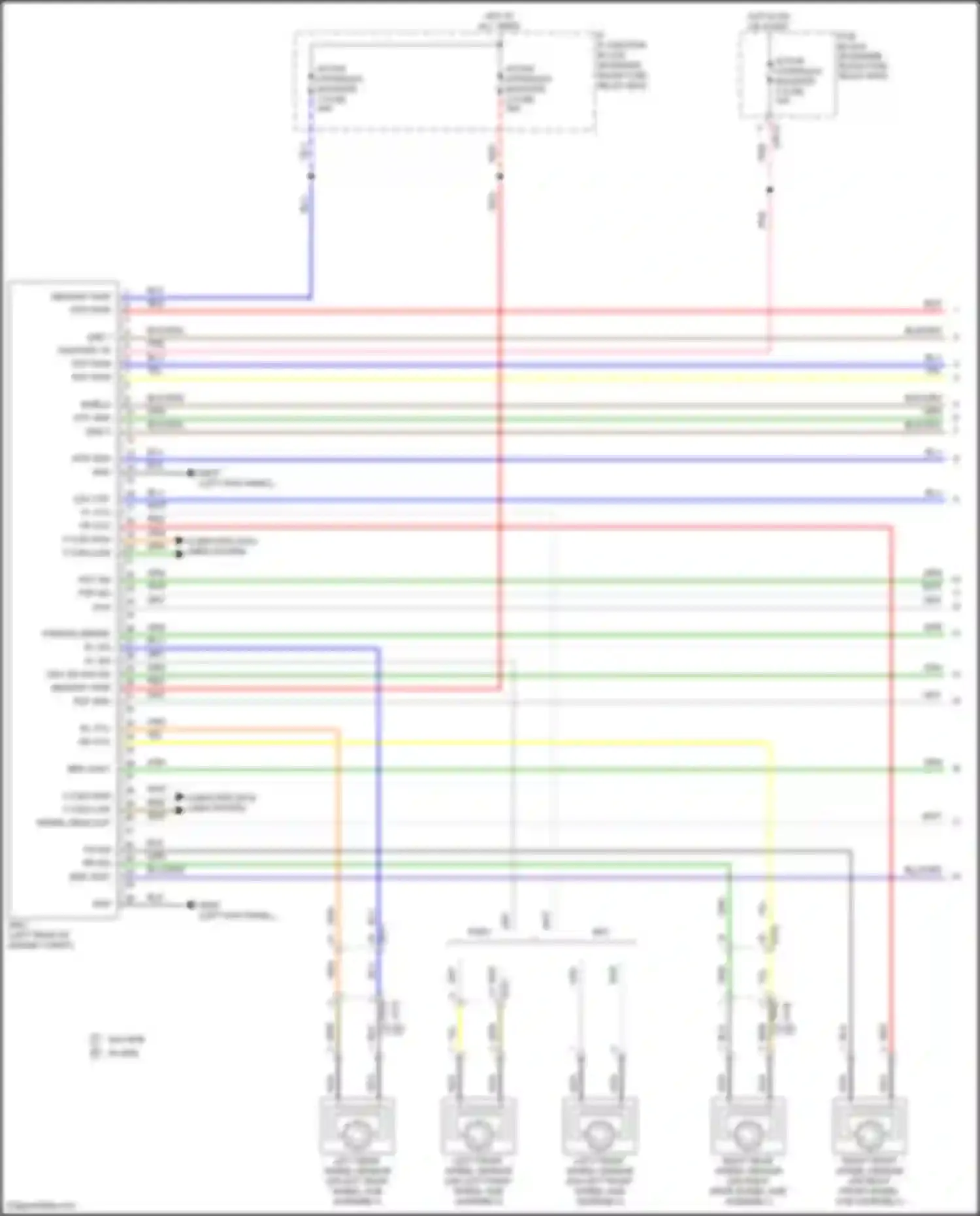 Wiring diagram left rear wheel sensor for Hyundai IONIQ I (2016-2024) (2 of 5)