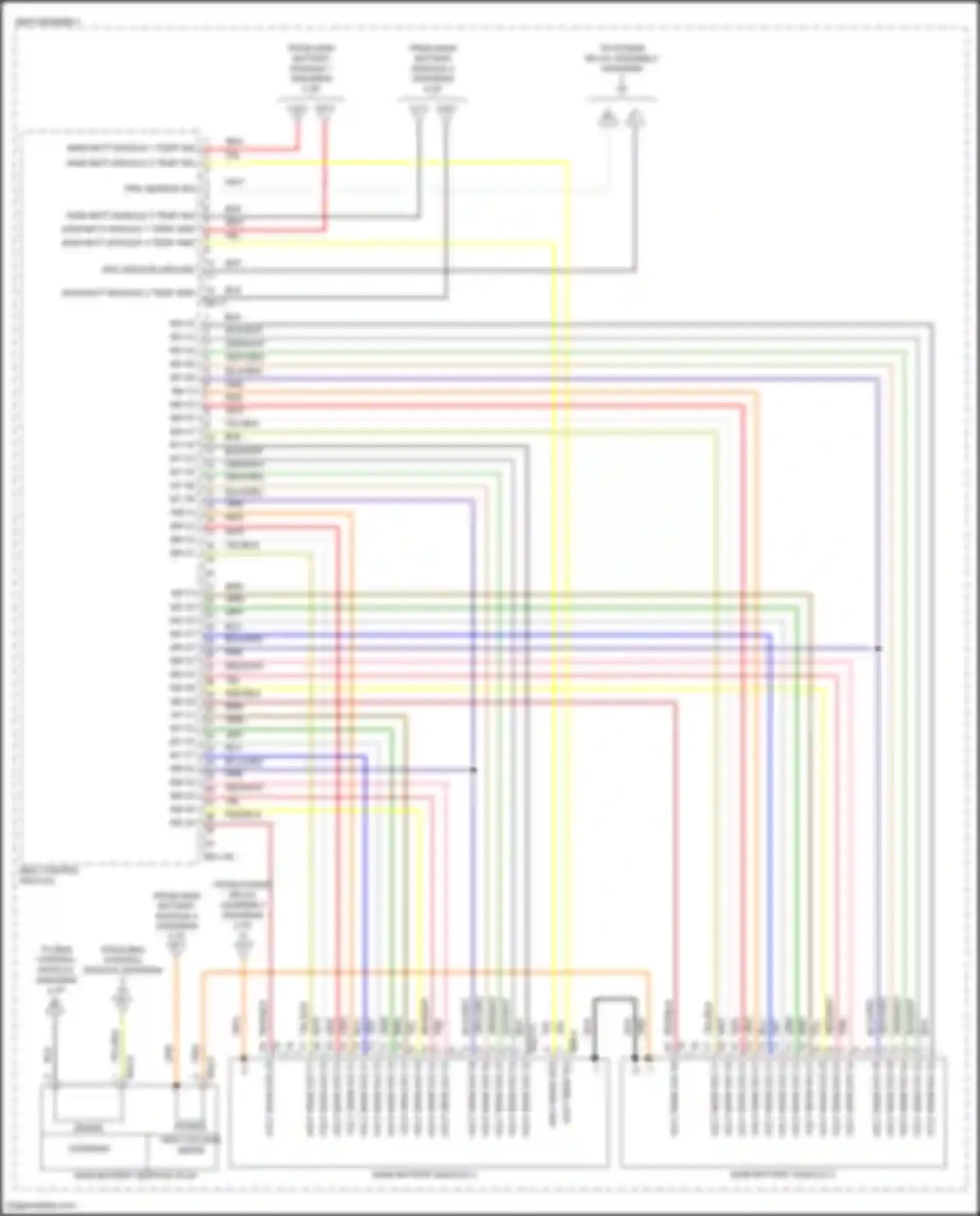 Wiring diagram main battery module 4 for Hyundai IONIQ I (2016-2024) (1 of 2)