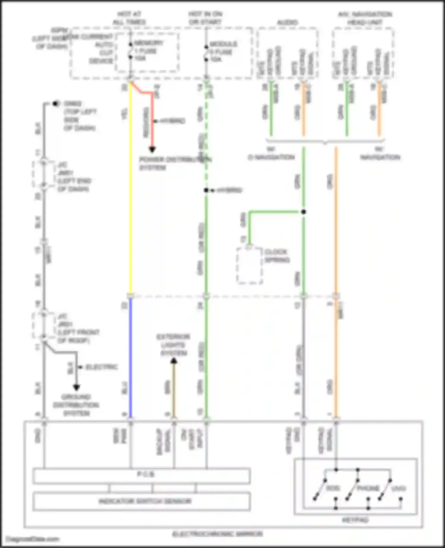 Wiring diagram power distribution system for Hyundai IONIQ I (2016-2024) (6 of 38)