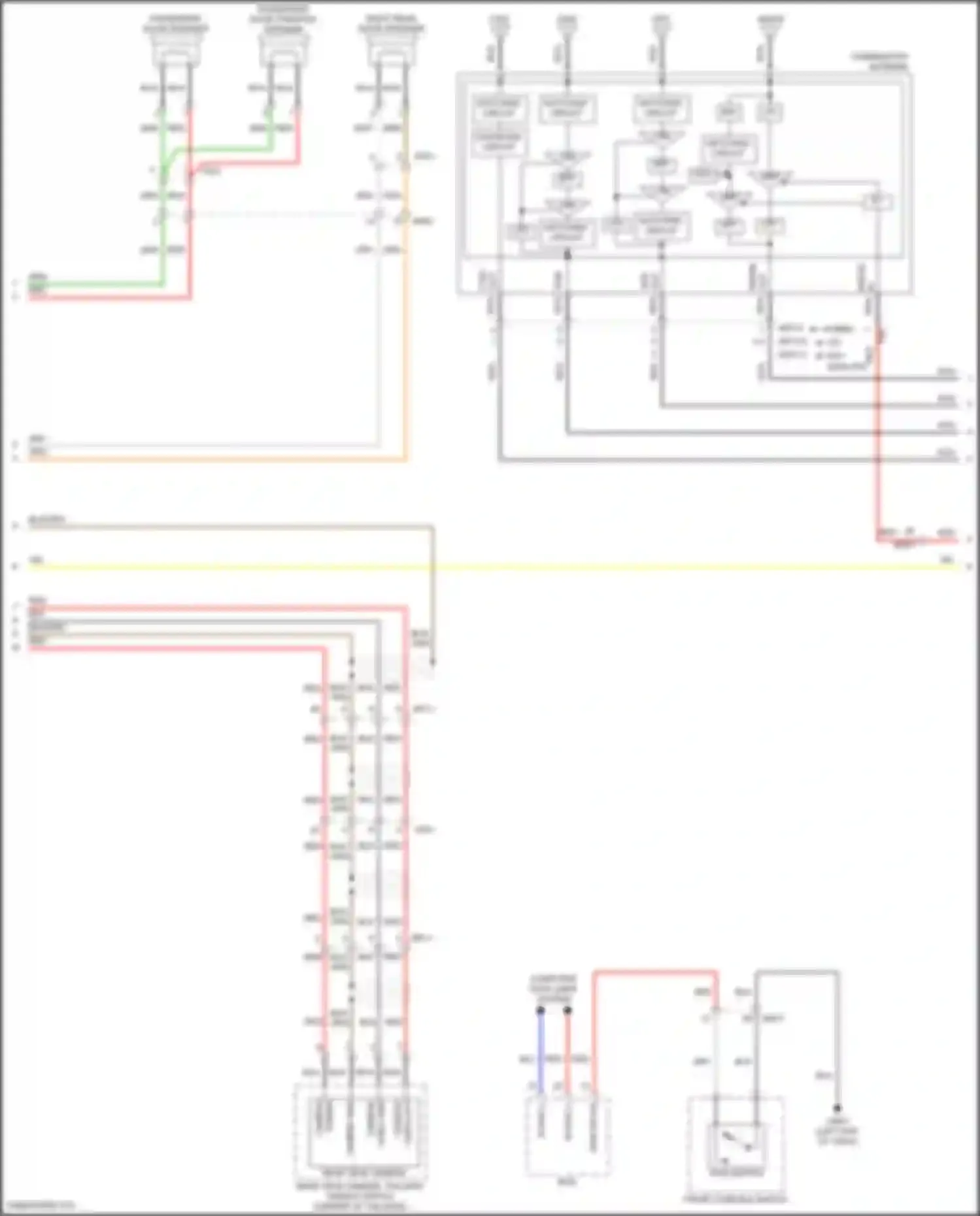 Wiring diagram rear view camera, tailgate handle switch for Hyundai IONIQ I (2016-2024) (4 of 13)