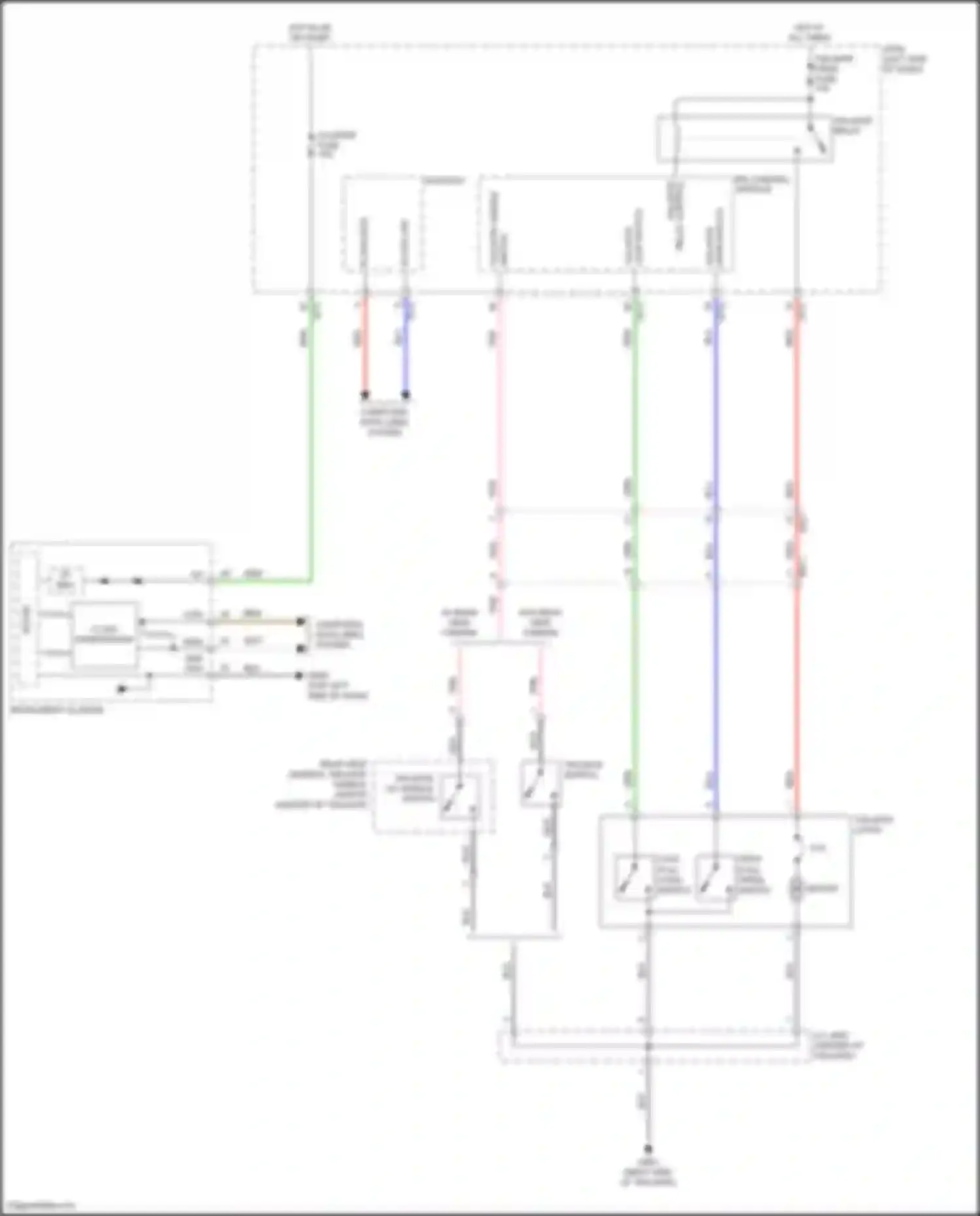 Wiring diagram rear view camera, tailgate handle switch for Hyundai IONIQ I (2016-2024) (10 of 13)