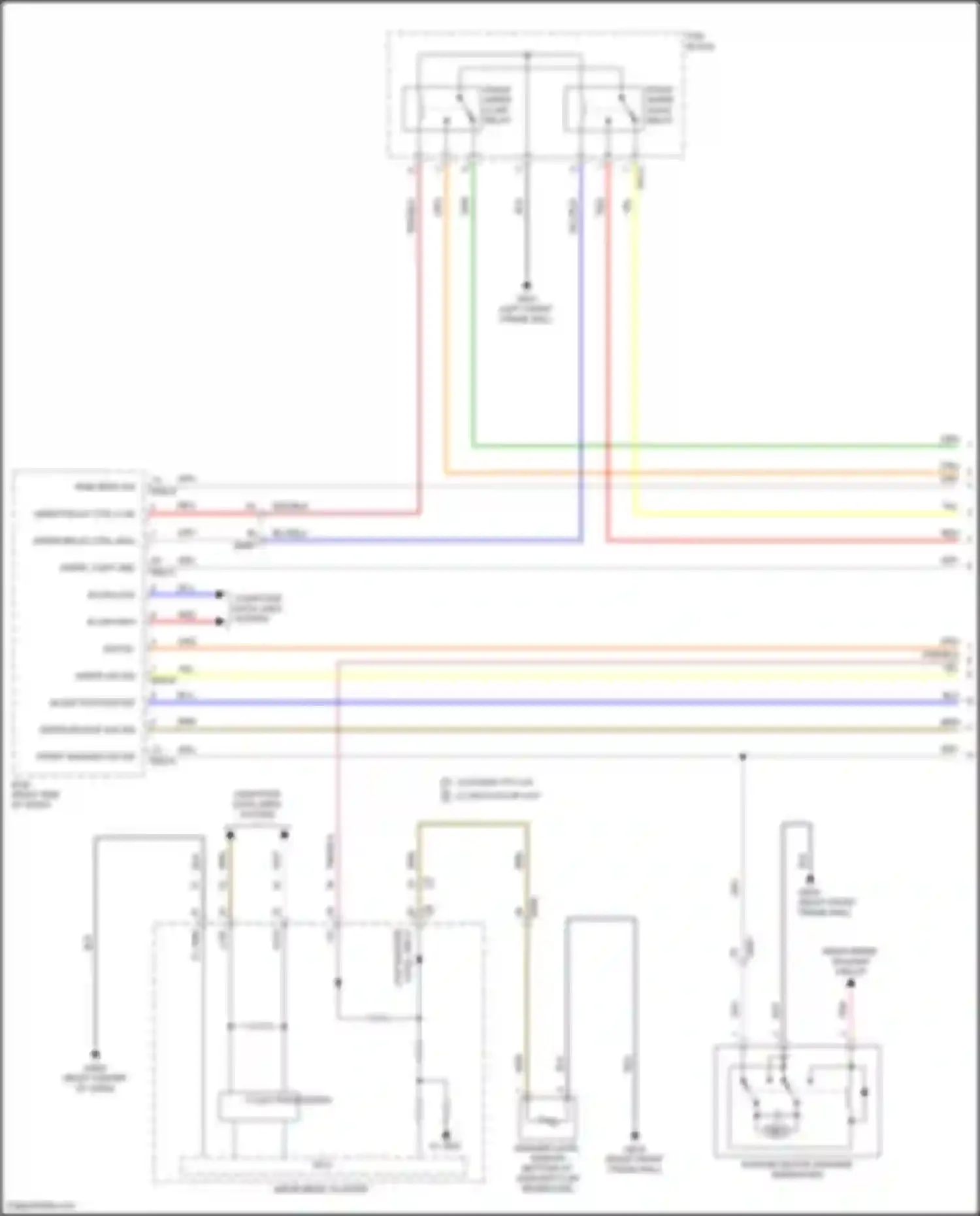 Kona Hyundai I facelift (2020-2024): Front wiper/washer circuit (1 of 2)