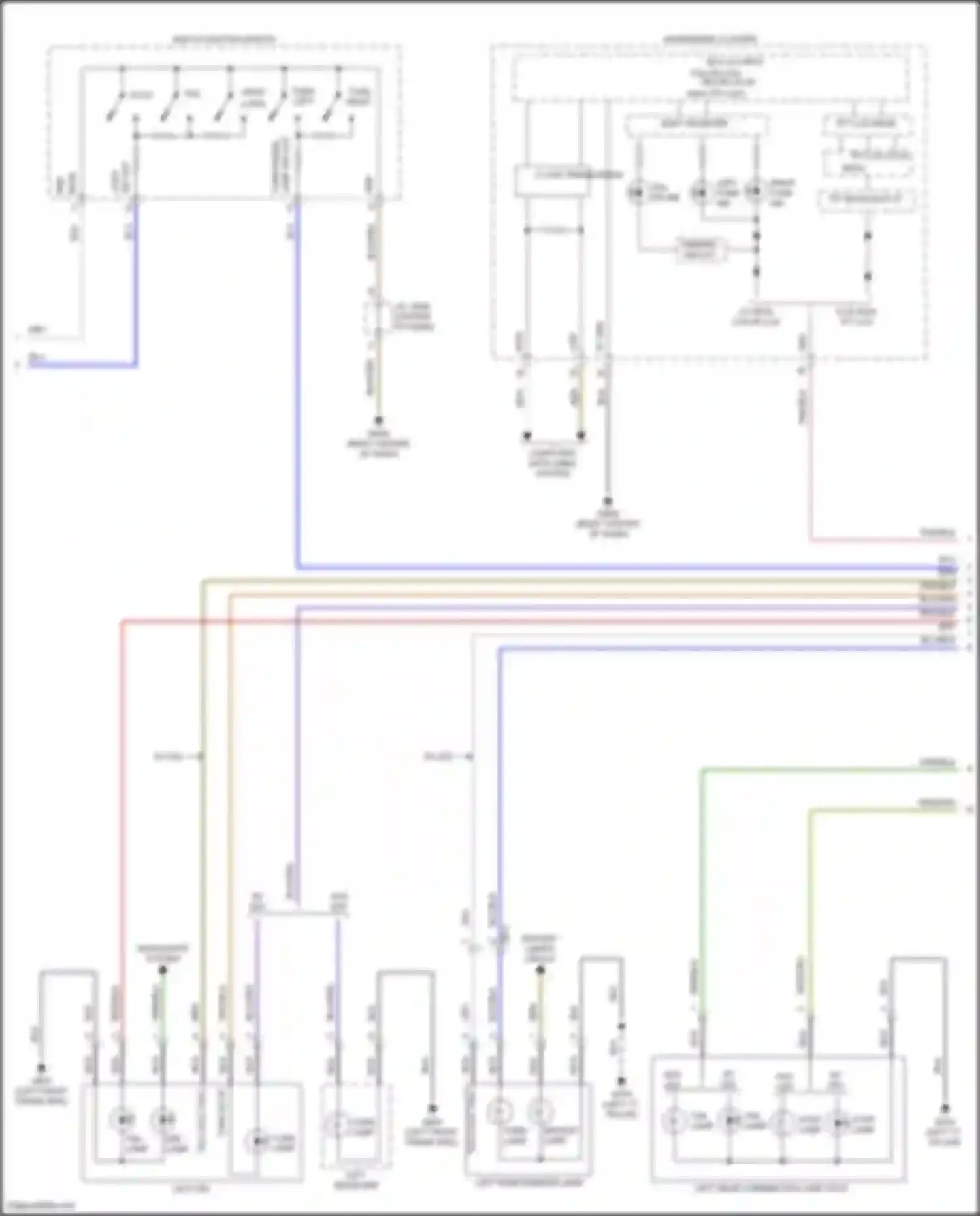 Wiring diagram backup lamps circuit for Hyundai Kona I facelift (2020-2024) (1 of 2)
