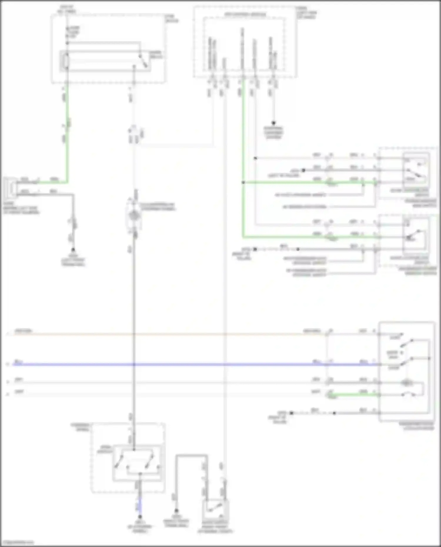 Wiring diagram door lock rly unlk for Hyundai Kona I facelift (2020-2024) (1 of 2)