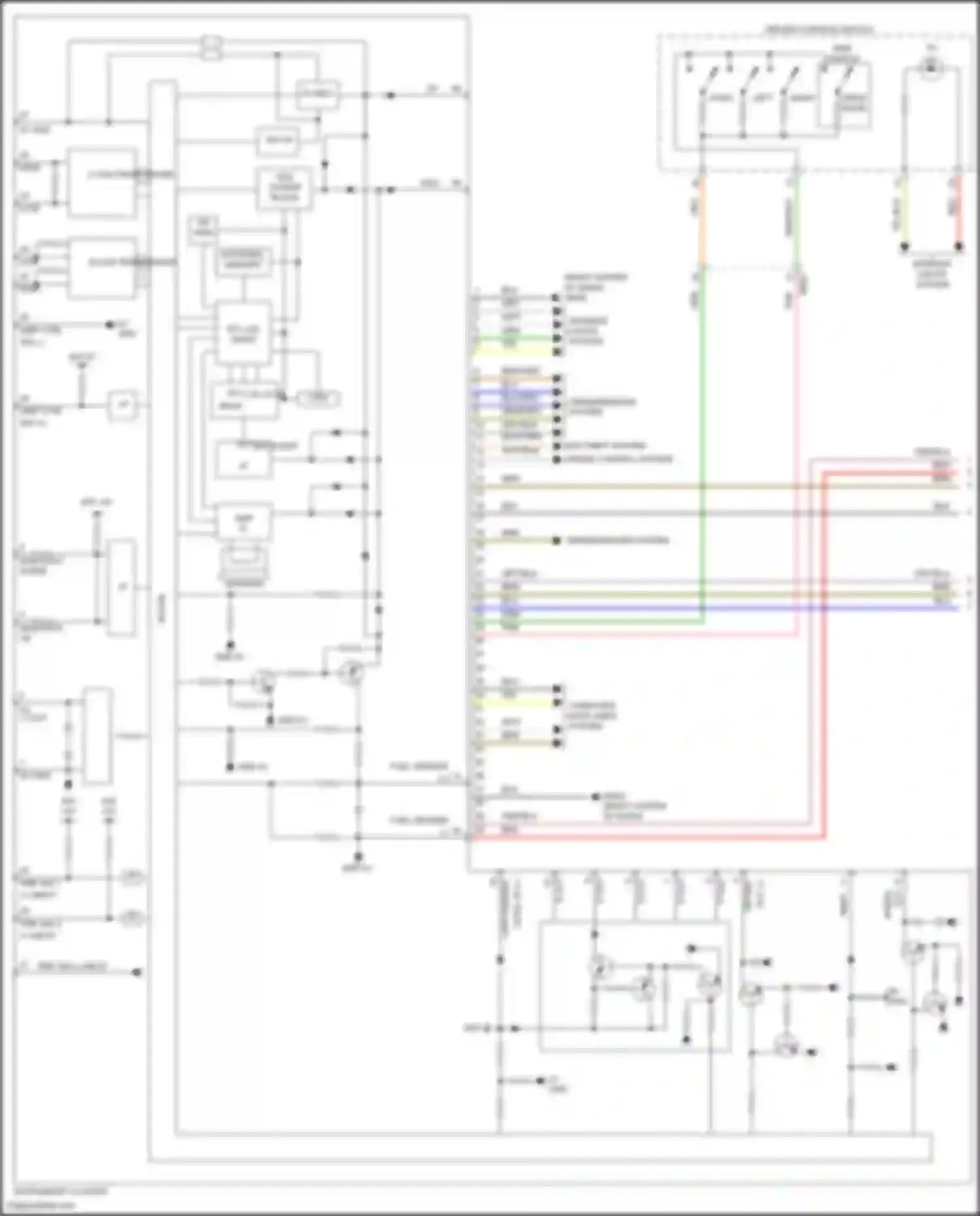 Wiring diagram drive right mode for Hyundai Kona I facelift (2020-2024) (1 of 1)