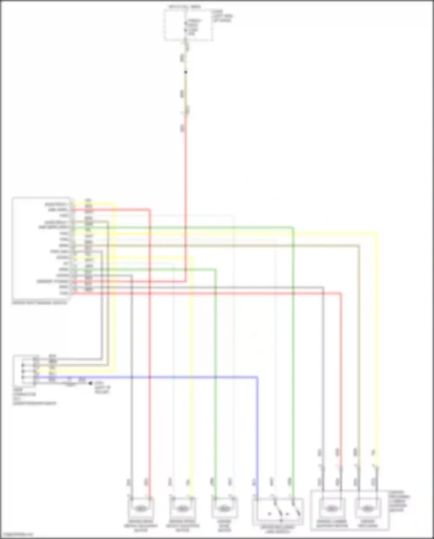 Wiring diagram driver reclining limit switch for Hyundai Kona I facelift (2020-2024) (1 of 2)