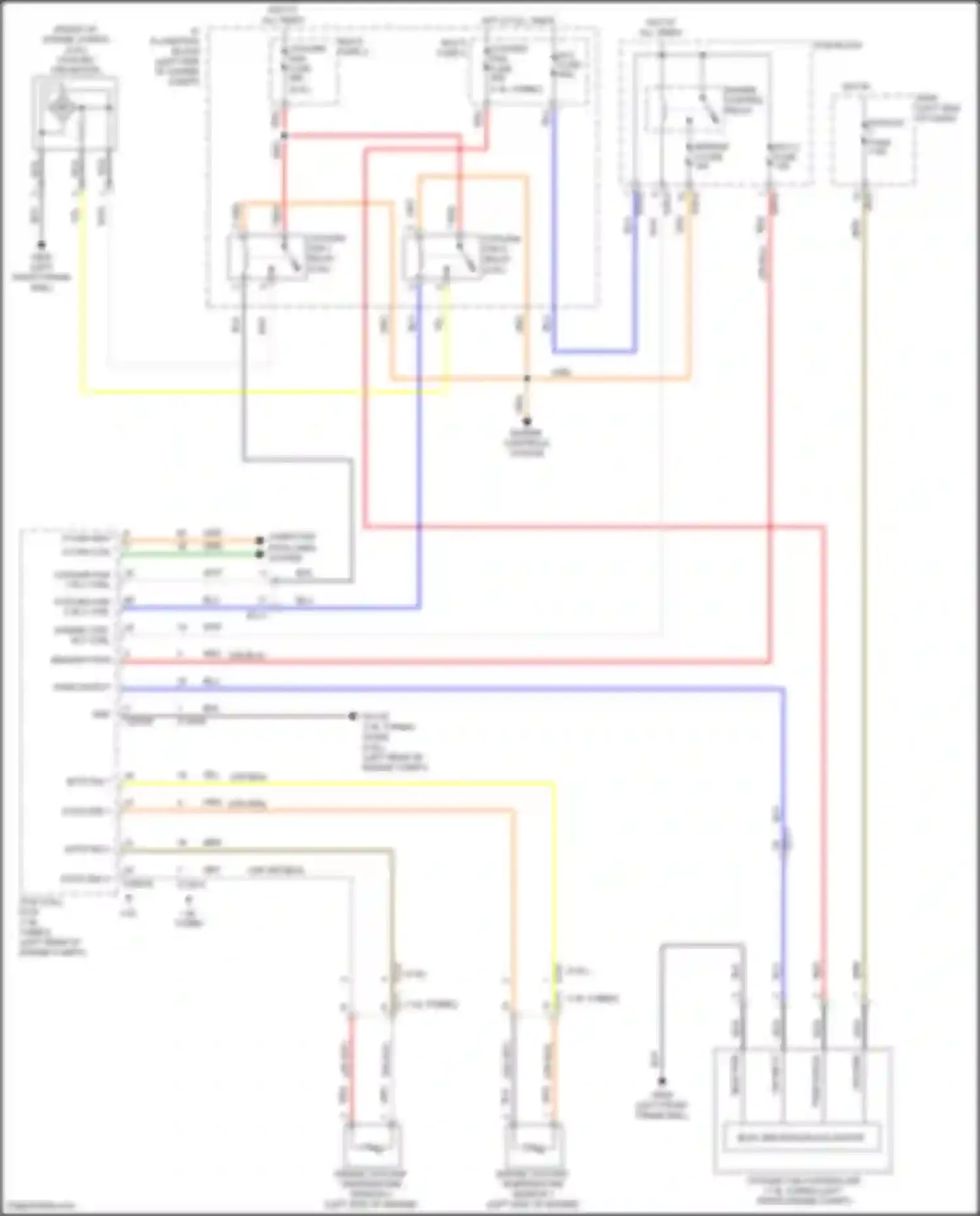 Wiring diagram engine coolant temperature sensor 1 for Hyundai Kona I facelift (2020-2024) (2 of 5)