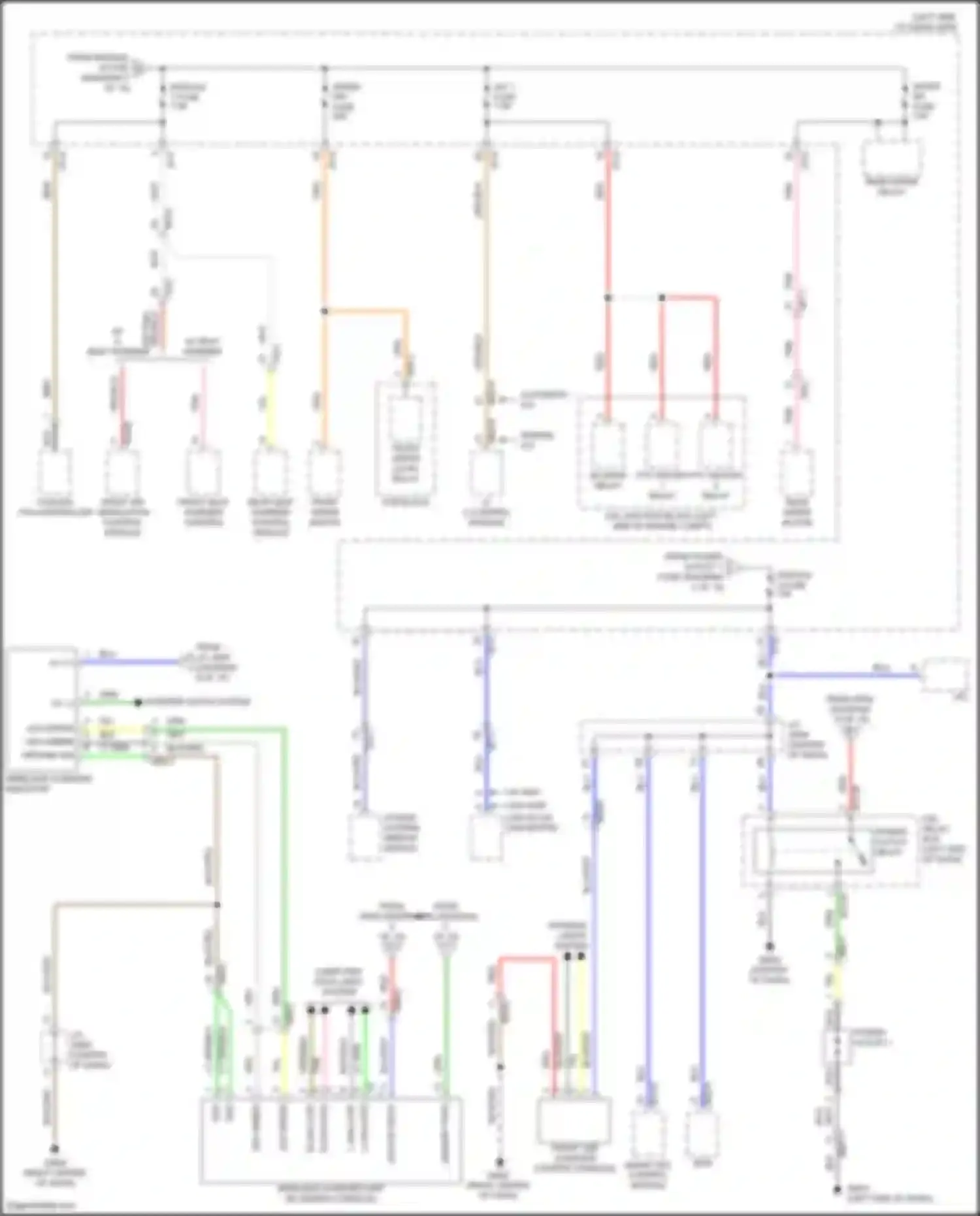 Wiring diagram front air ventilation control module for Hyundai Kona I facelift (2020-2024) (1 of 2)