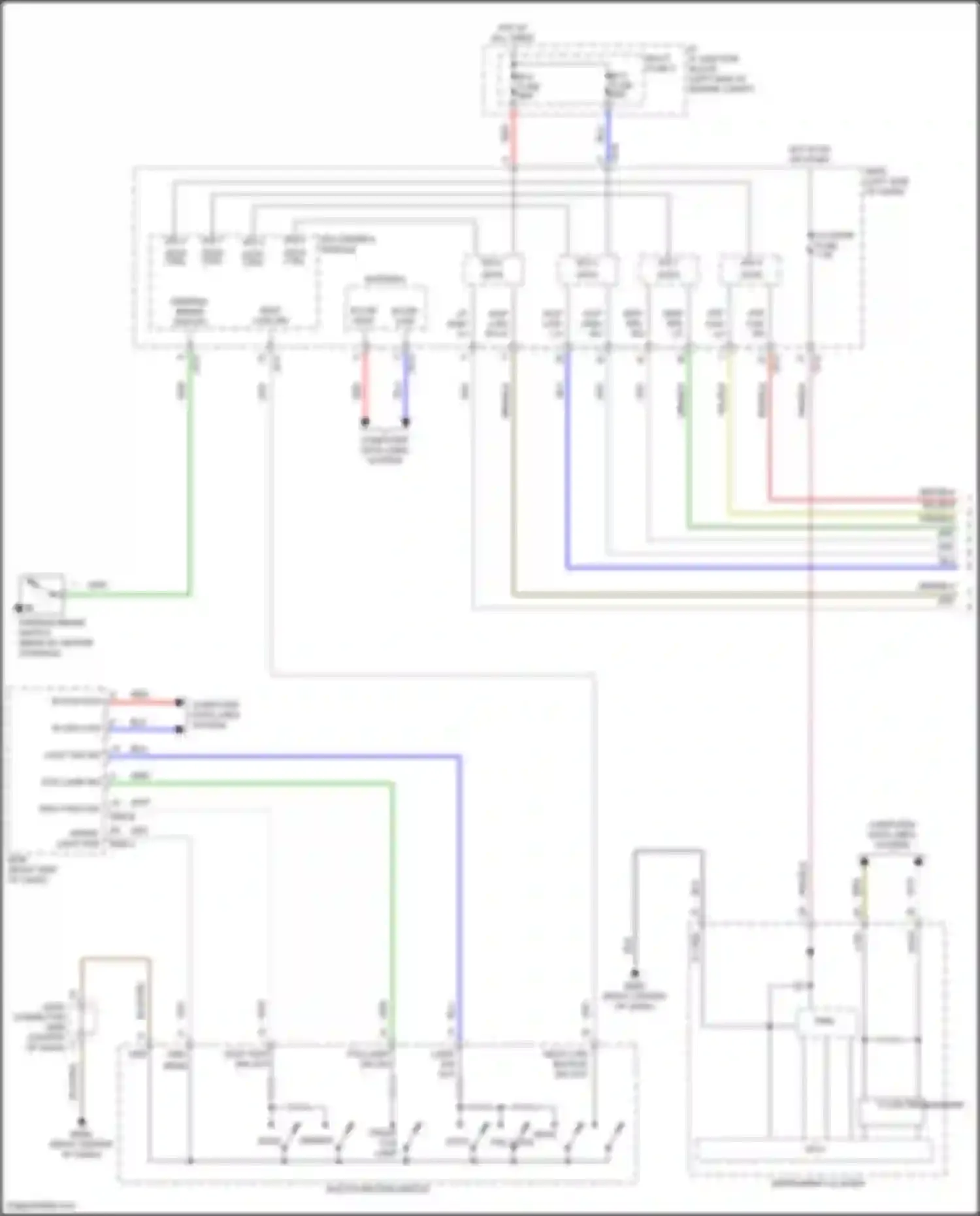 Wiring diagram front fog lamp for Hyundai Kona I facelift (2020-2024) (2 of 2)