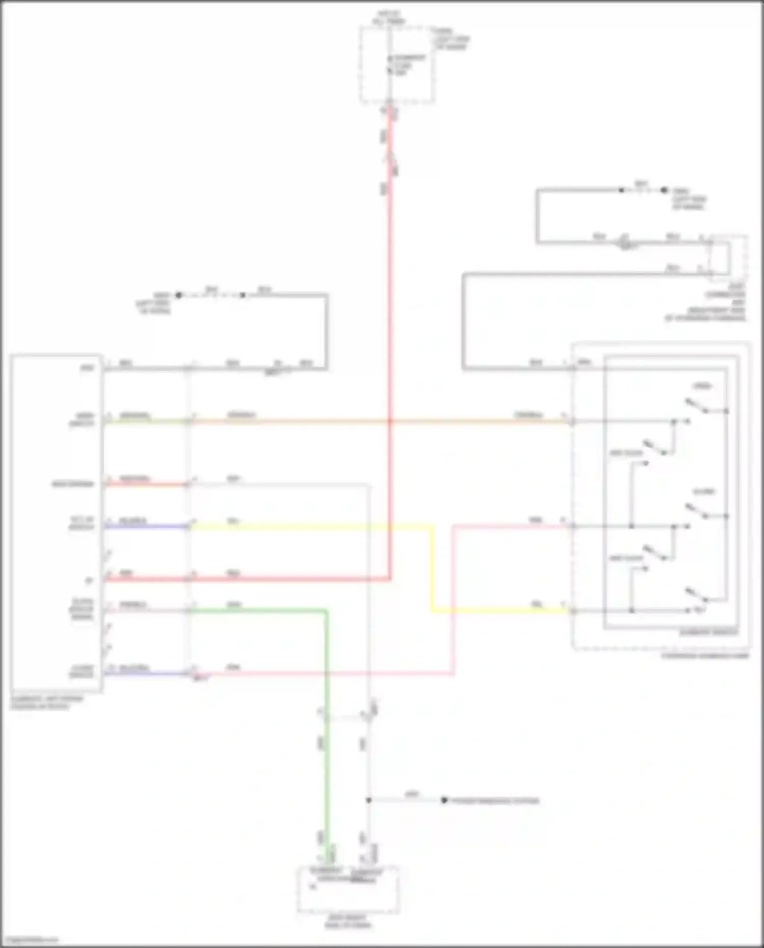 Wiring diagram glass status signal for Hyundai Kona I facelift (2020-2024) (1 of 1)
