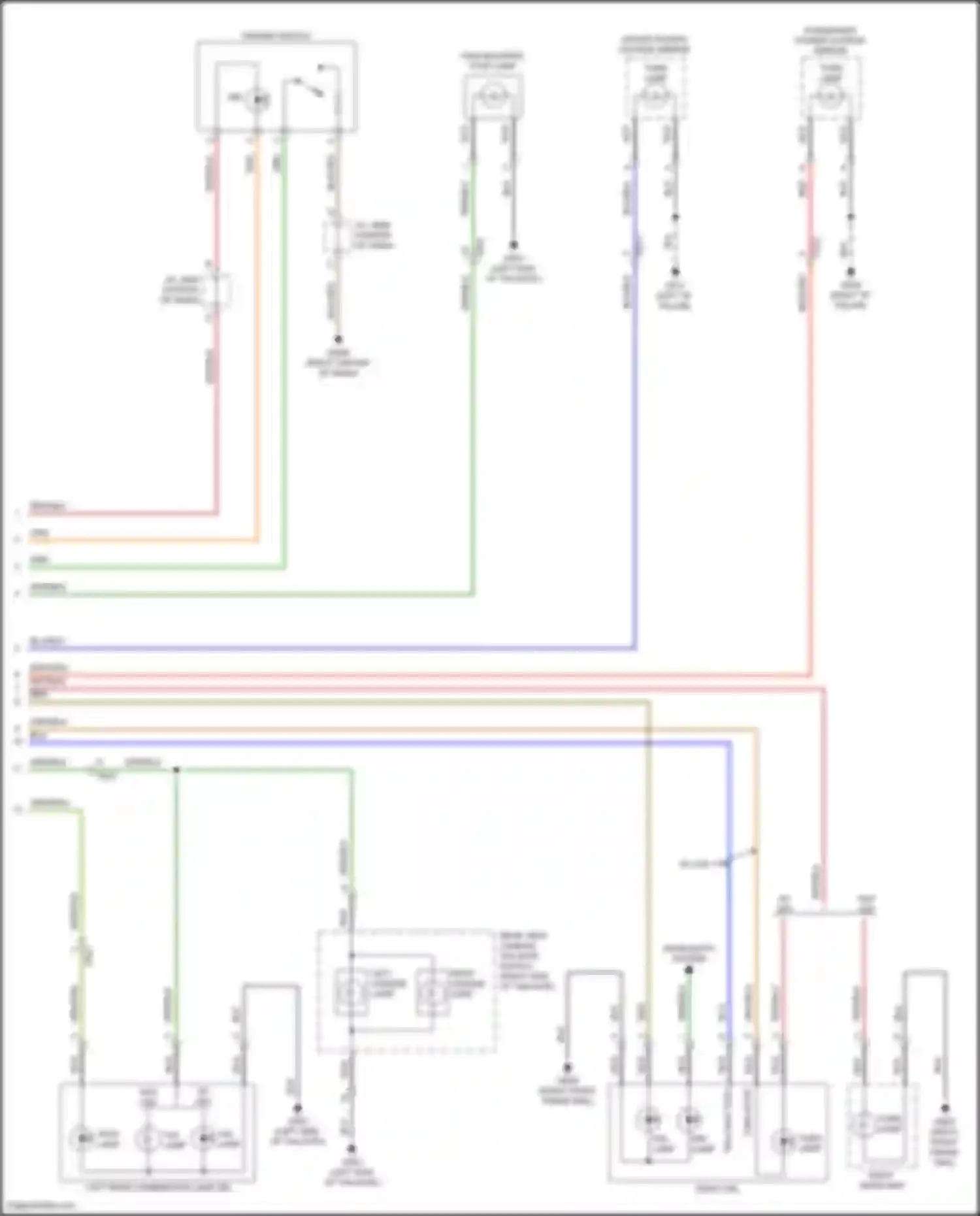 Wiring diagram high mounted stop lamp for Hyundai Kona I facelift (2020-2024) (1 of 3)