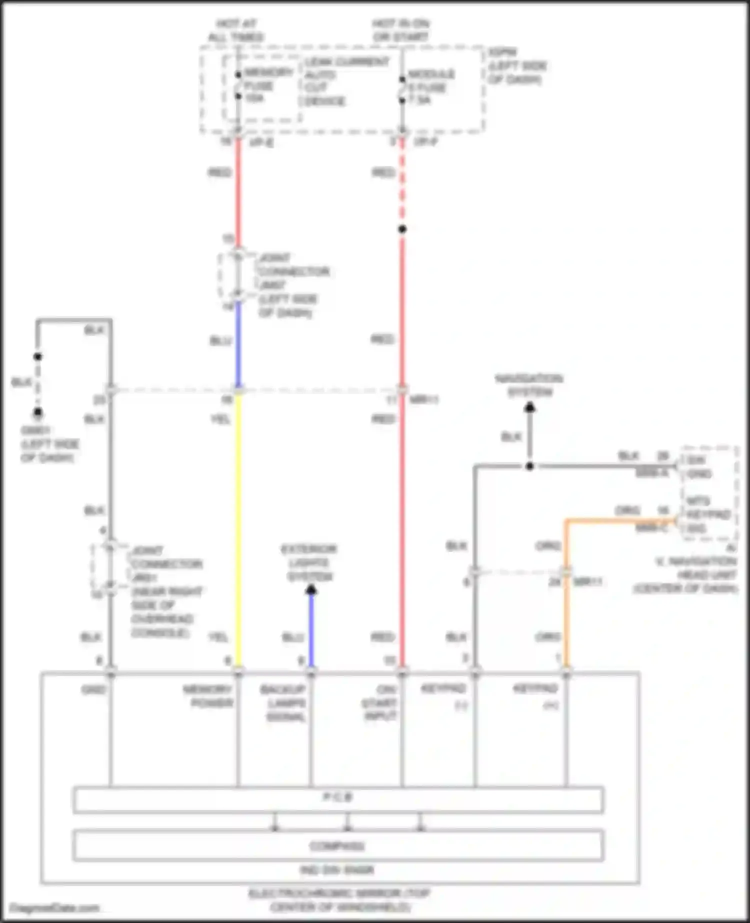 Wiring diagram hot in on or start for Hyundai Kona I facelift (2020-2024) (34 of 53)
