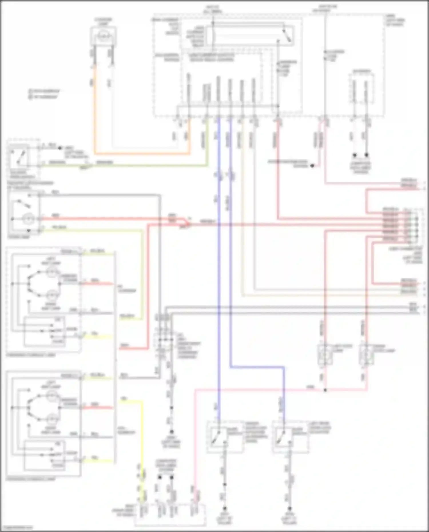 Wiring diagram left map lamp for Hyundai Kona I facelift (2020-2024) (1 of 1)